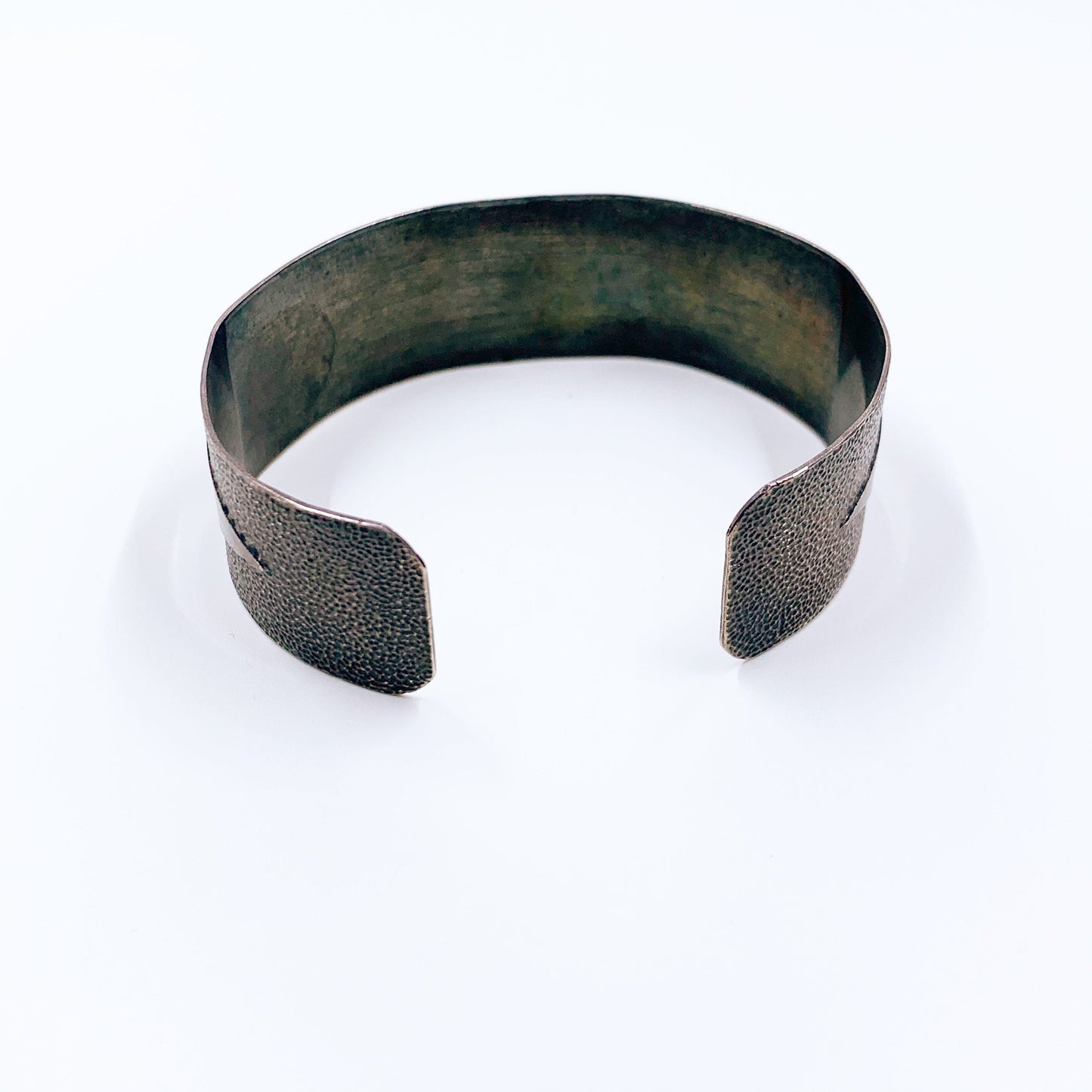 Vintage Silver Monogram Cuff Bracelet | Monogram SGH or WHS | Vintage Hand Hammered Cuff