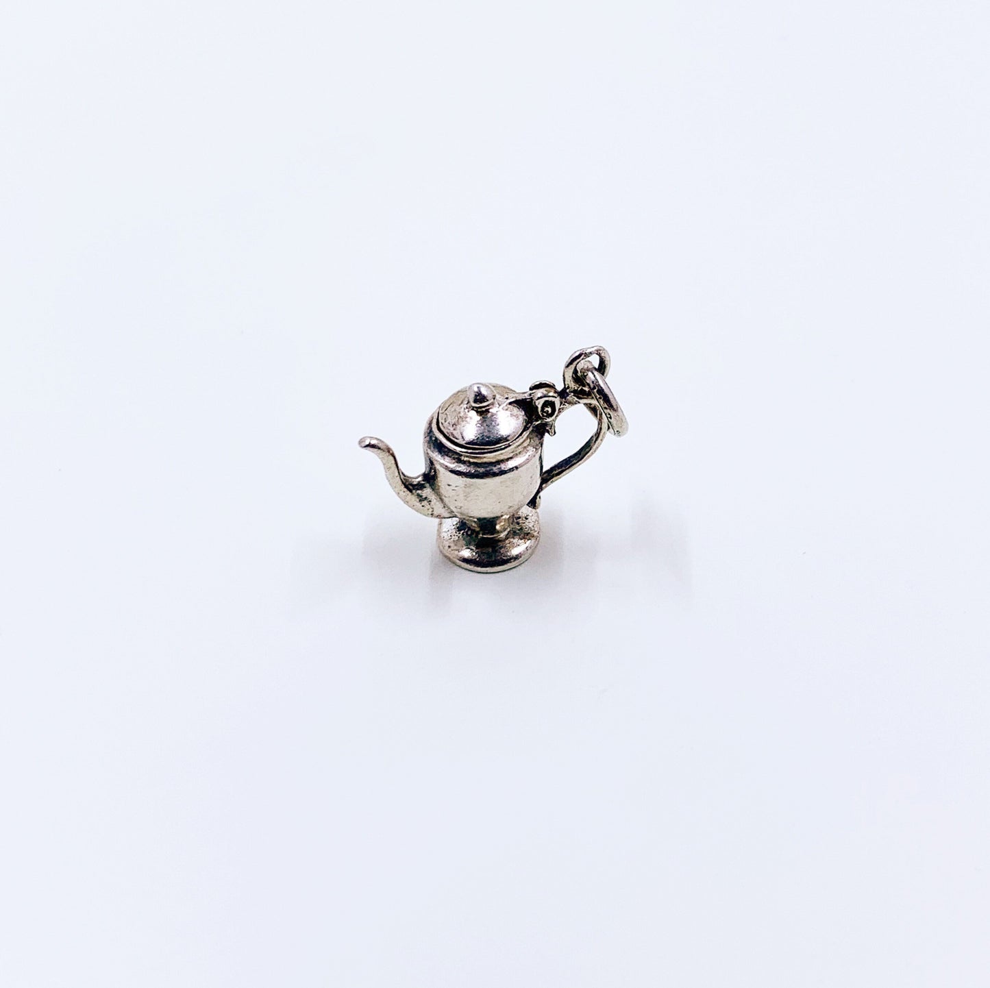 Vintage Cellini Silver Teapot Charm | 3D Teapot Charm | Movable Teapot Charm