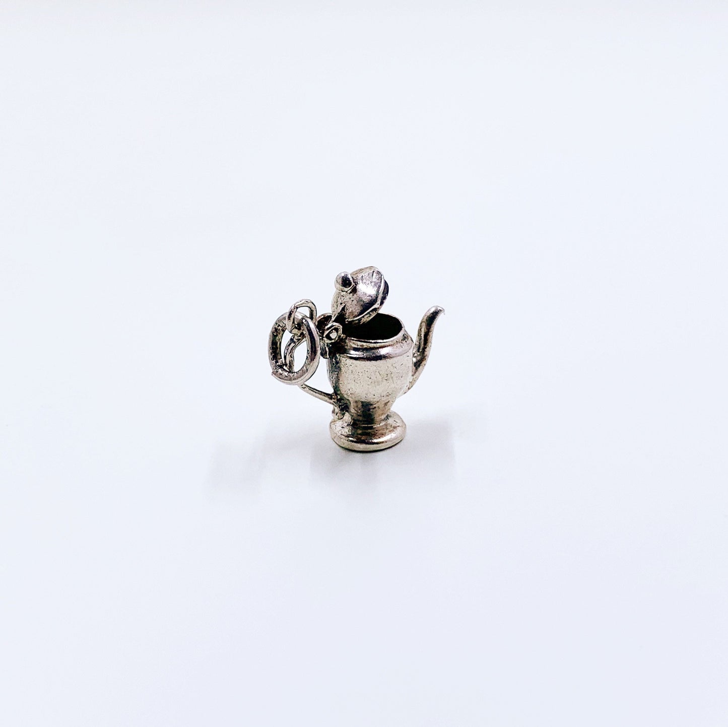 Vintage Cellini Silver Teapot Charm | 3D Teapot Charm | Movable Teapot Charm