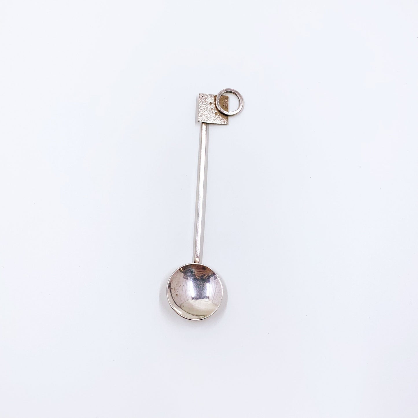 Vintage Silver Modernist Pendant | Geometric Pendulum Design