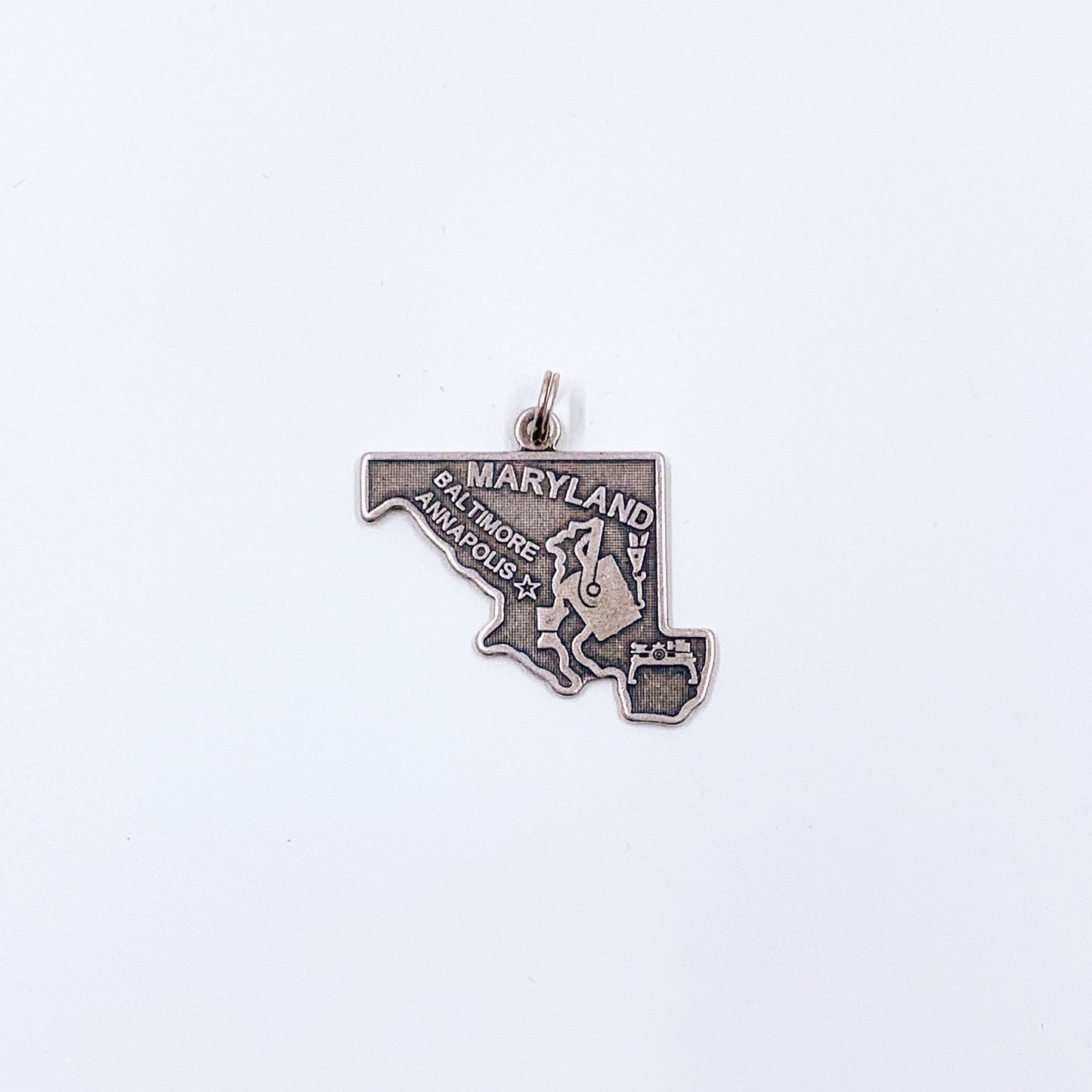Vintage Maryland State Charm | Silver State of Maryland Charm