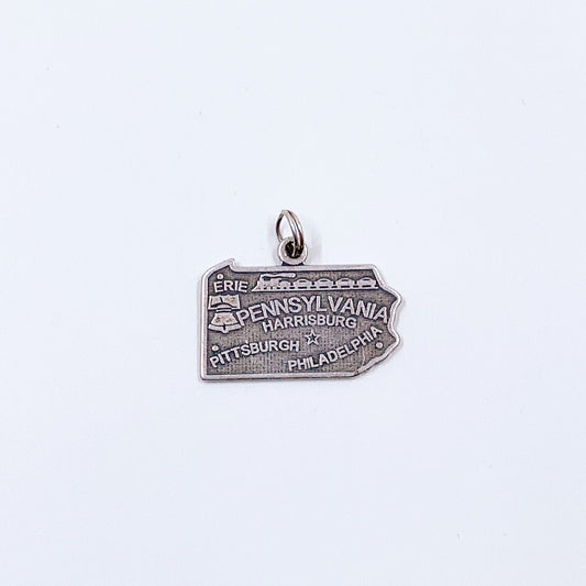 Vintage Pennsylvania State Charm | Silver State of Pennsylvania Charm