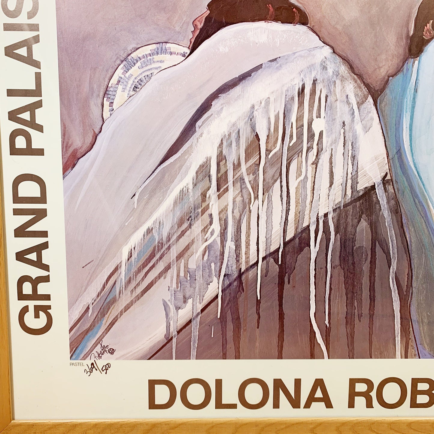 Vintage Original Dolona Roberts Paris Exhibition Poster | Grand Palais Paris | Native American Art | Signed Framed Poster