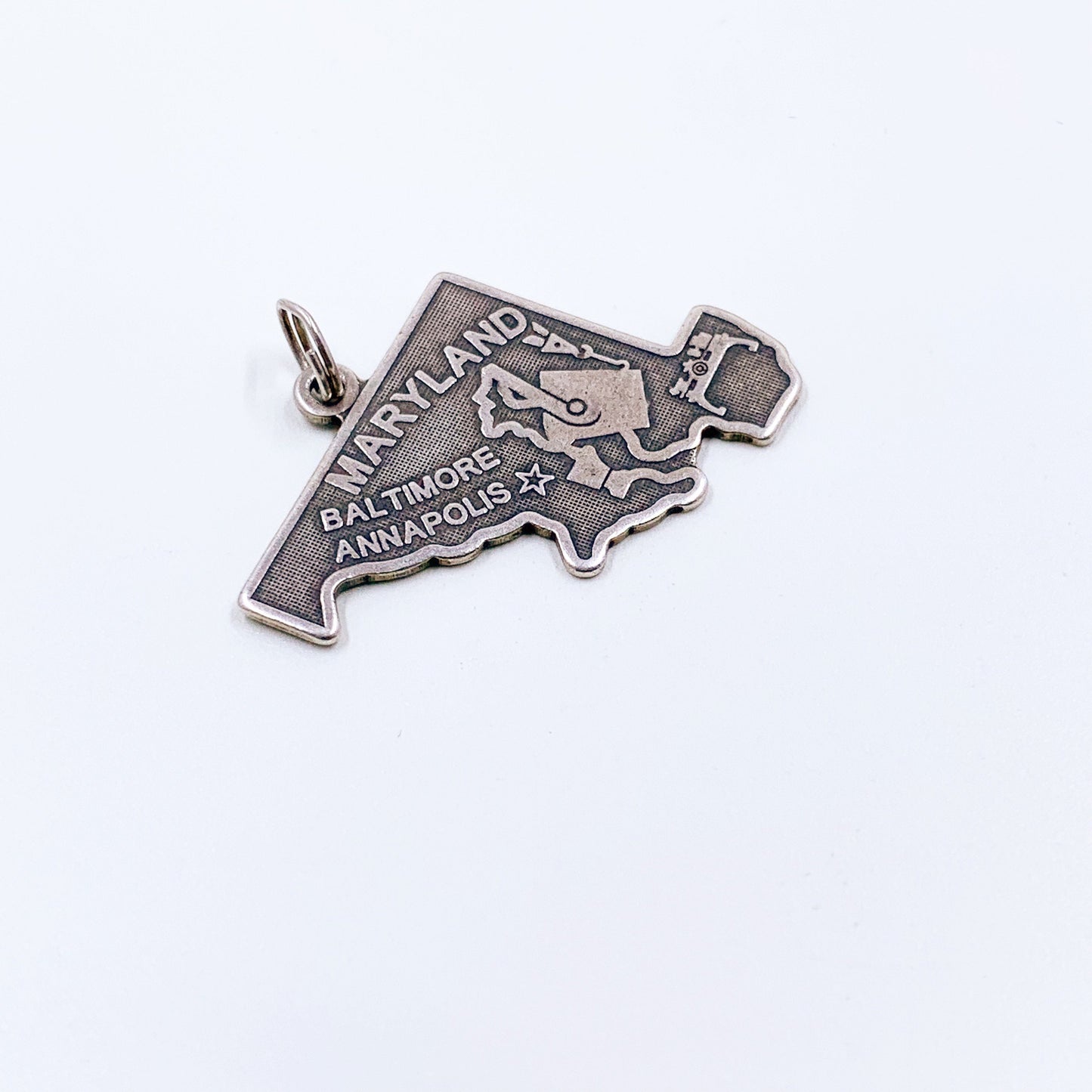 Vintage Maryland State Charm | Silver State of Maryland Charm