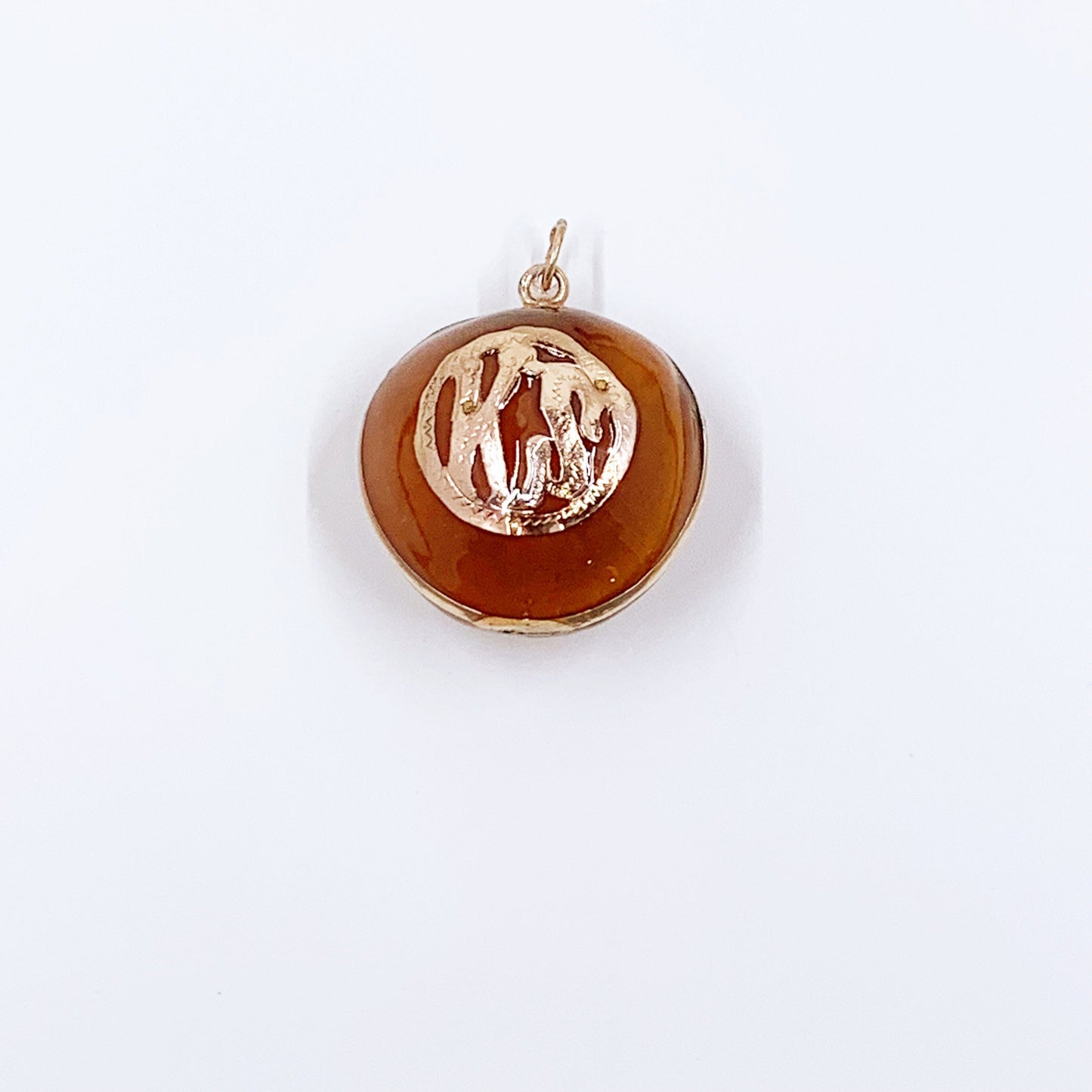 Antique Victorian Nut Pendant | KS Monogram