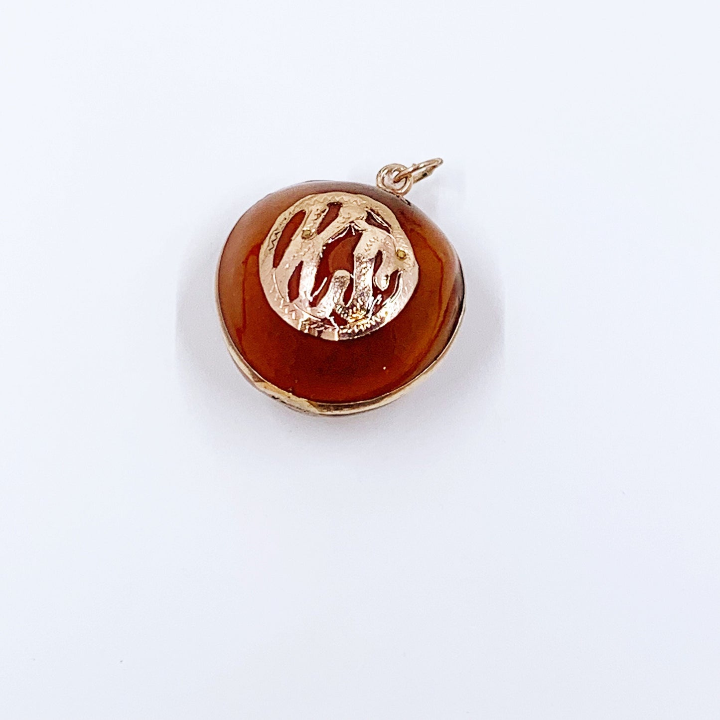 Antique Victorian Nut Pendant | KS Monogram