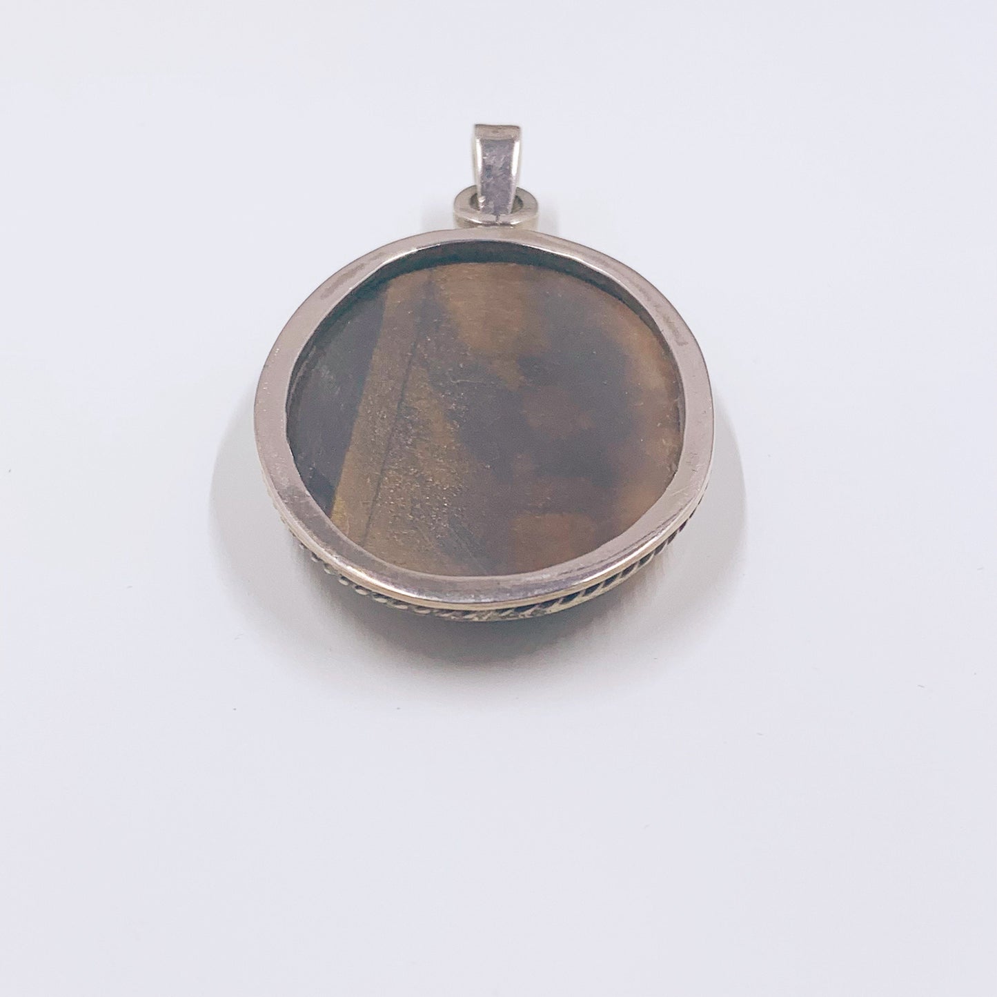 Vintage Tigers Eye Pendant | Silver Tiger's Eye Pendant