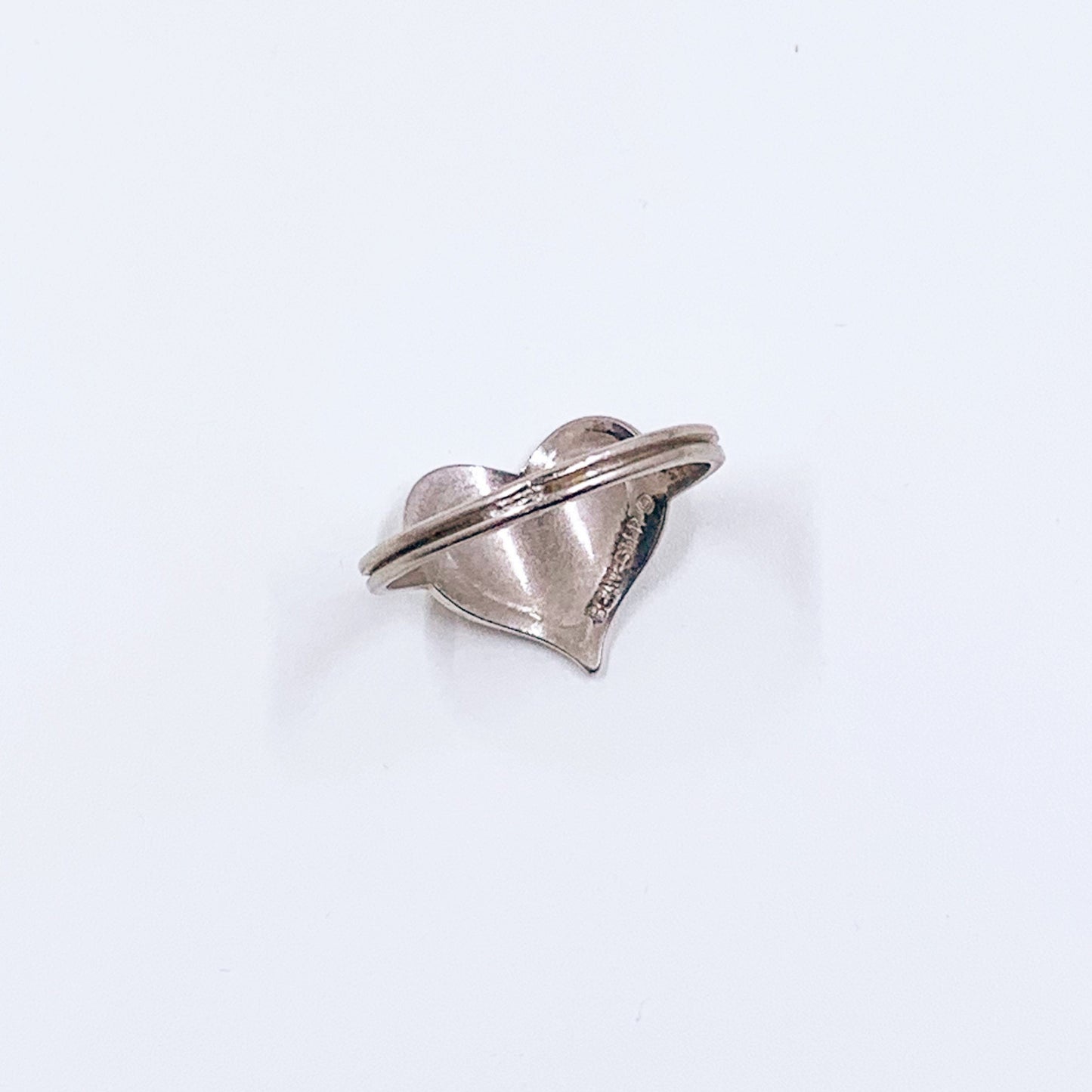 Vintage Enamel Flower Heart Ring | Vintage Beau Sterling Enamel Flower Ring | Size 7 Ring