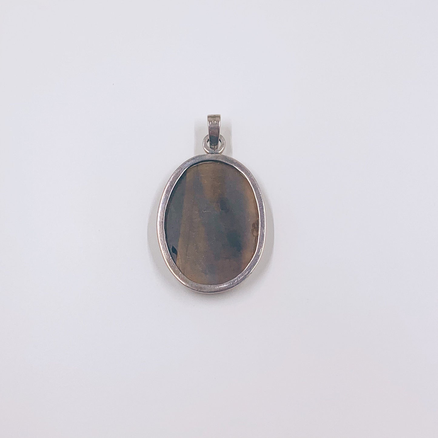 Vintage Tigers Eye Pendant | Silver Tiger's Eye Pendant