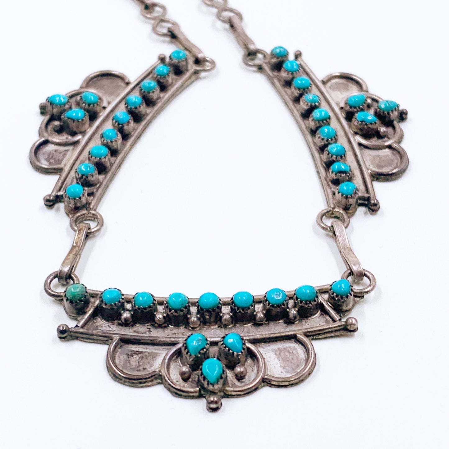 Vintage Snake Eye Turquoise Choker Necklace and Earrings Set