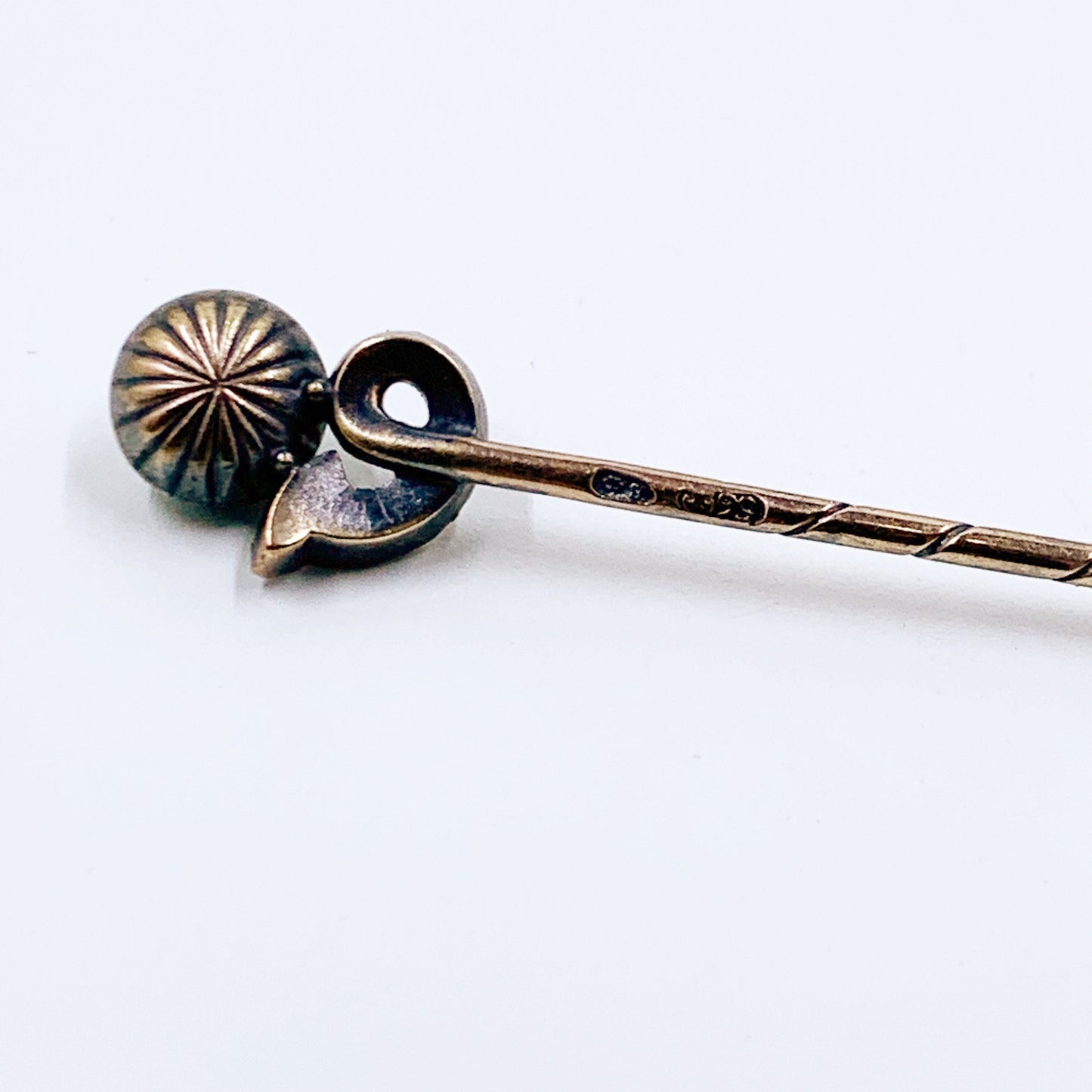 Antique Imperial Russian Turquoise and Diamond Cornucopia Stick Pin | House of Bolin Vladimir Finikov