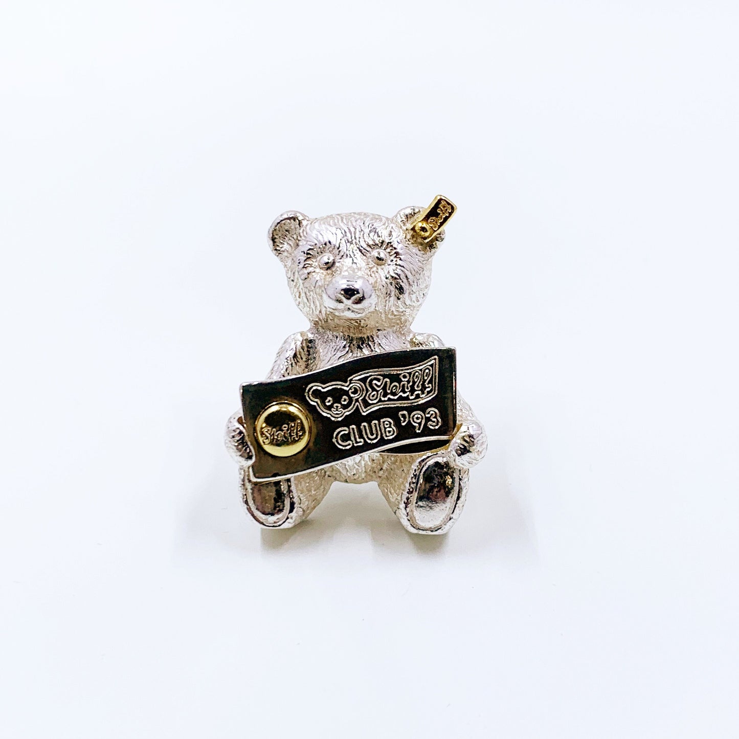 Vintage Sterling Silver Steiff Bear Brooch | Teddy Bear Brooch | Steiff Club '93 Brooch