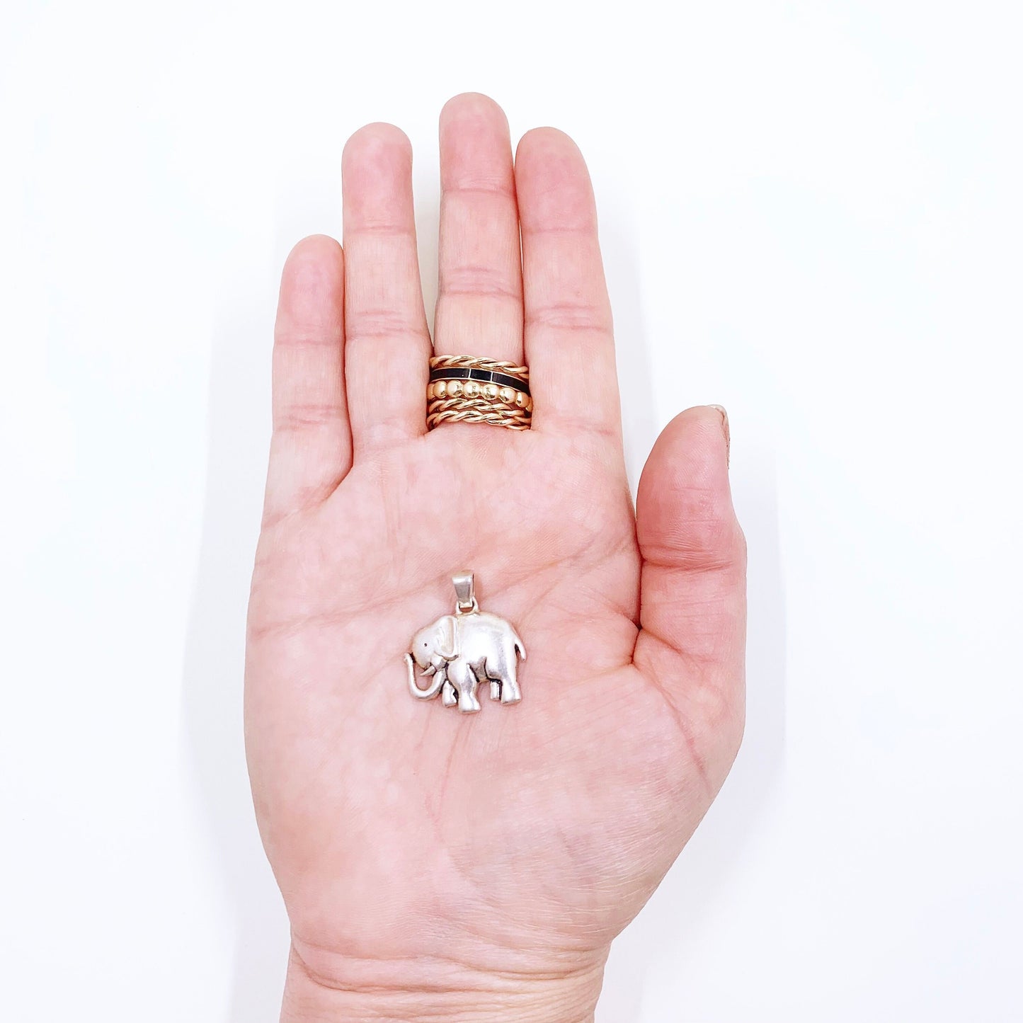 Vintage Silver Elephant Pendant | Lucky Elephant Charm