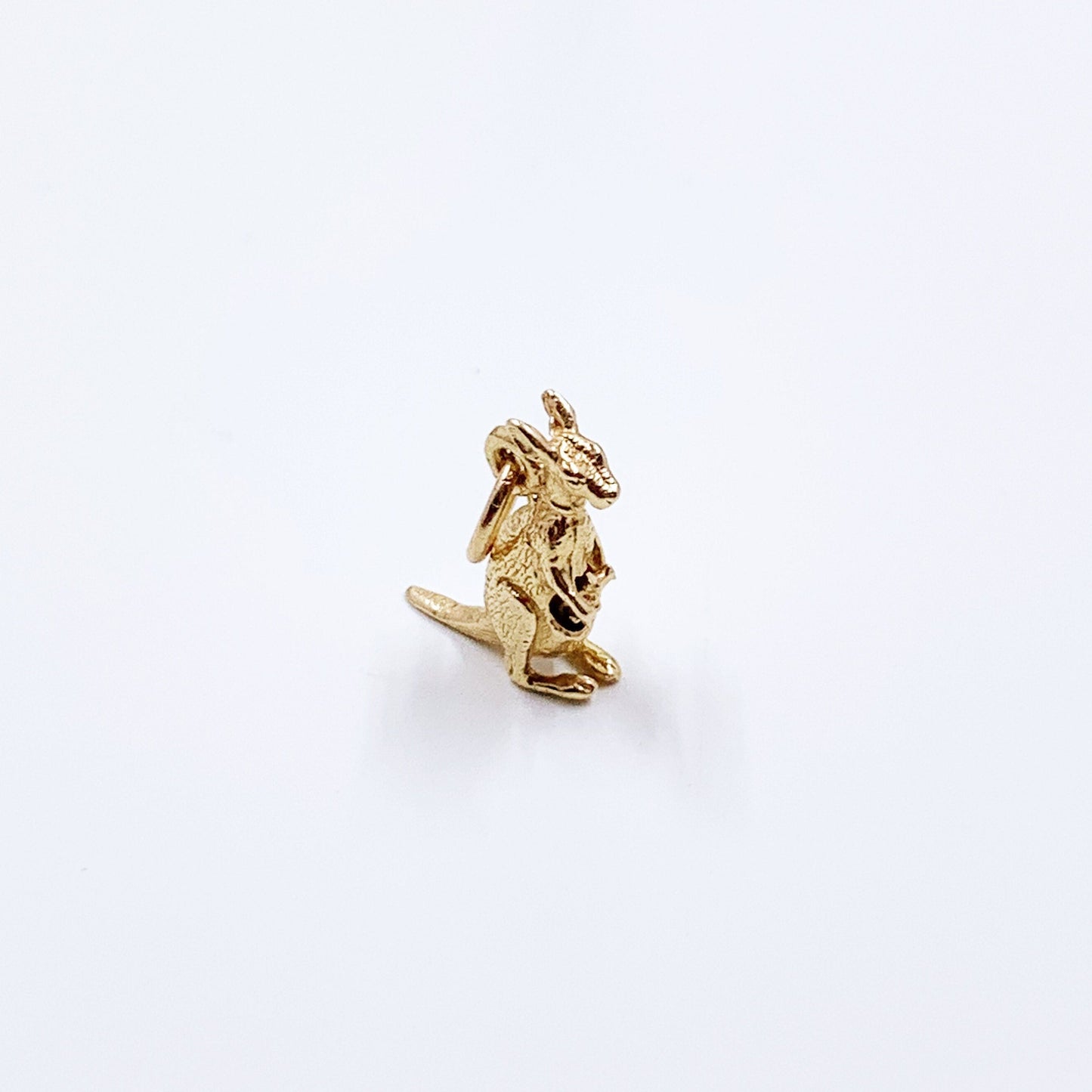 Vintage 14k Gold Kangaroo and Joey Charm | 3D Kangaroo Charm | 14K Gold Kangaroo Charm