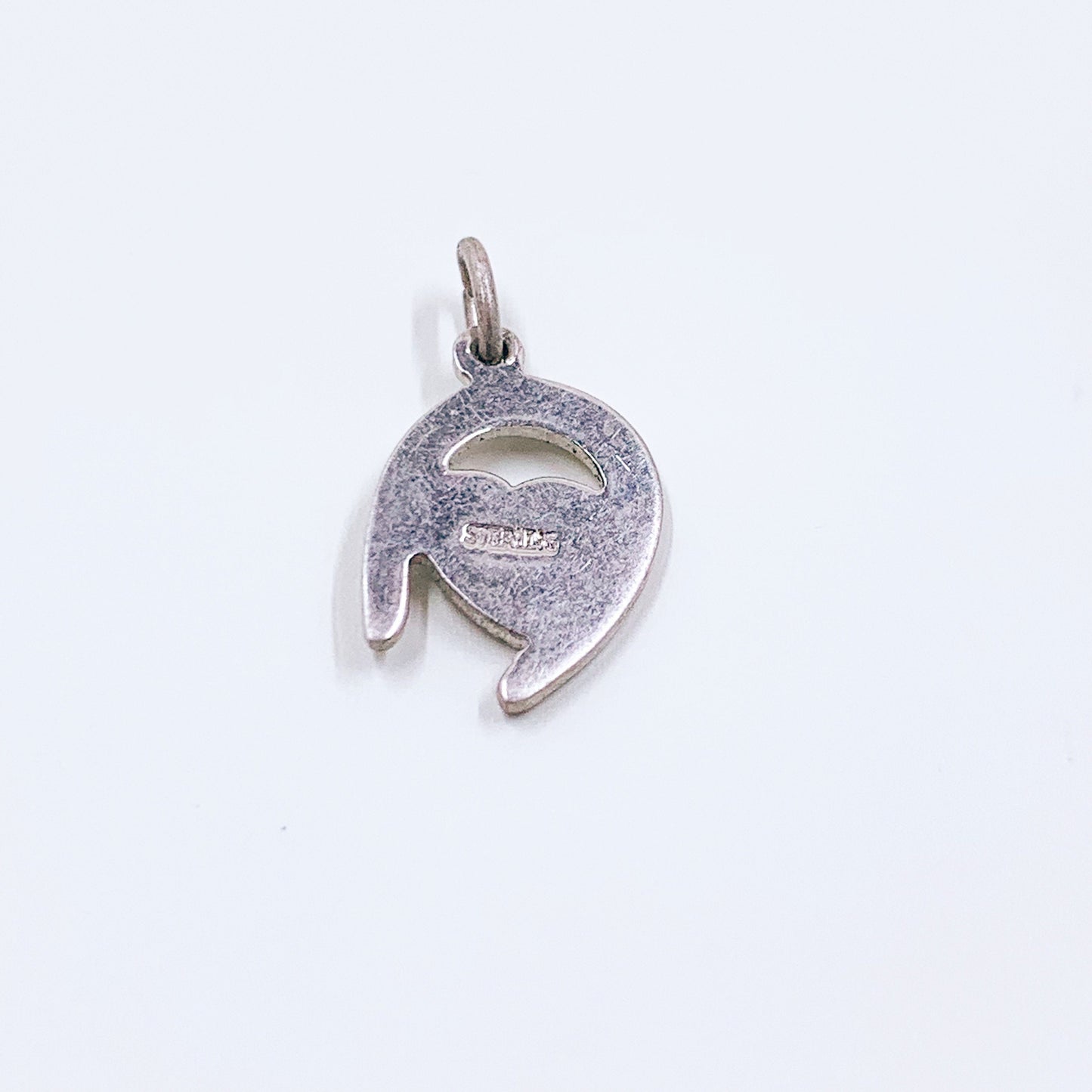 Vintage Silver Horseshoe Heart Charm | Silver Good Luck Charm | Heart In Horseshoe Lucky Charm