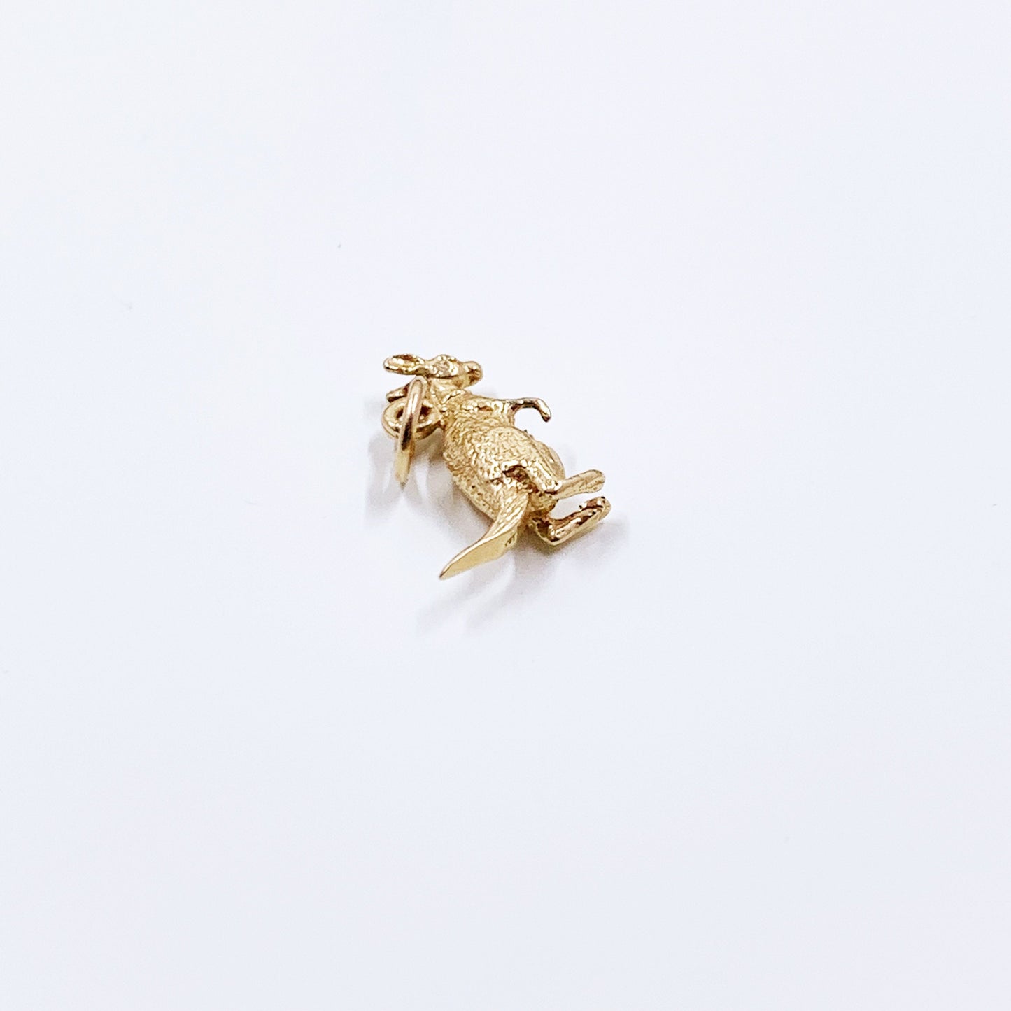 Vintage 14k Gold Kangaroo and Joey Charm | 3D Kangaroo Charm | 14K Gold Kangaroo Charm