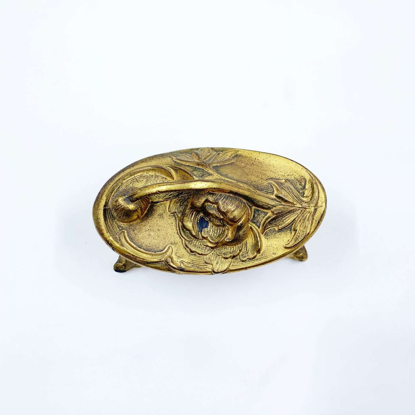 Antique Art Nouveau Jewelry Casket |  Antique Jewelry Casket Box | Antique Victorian Repousse Trinket Box