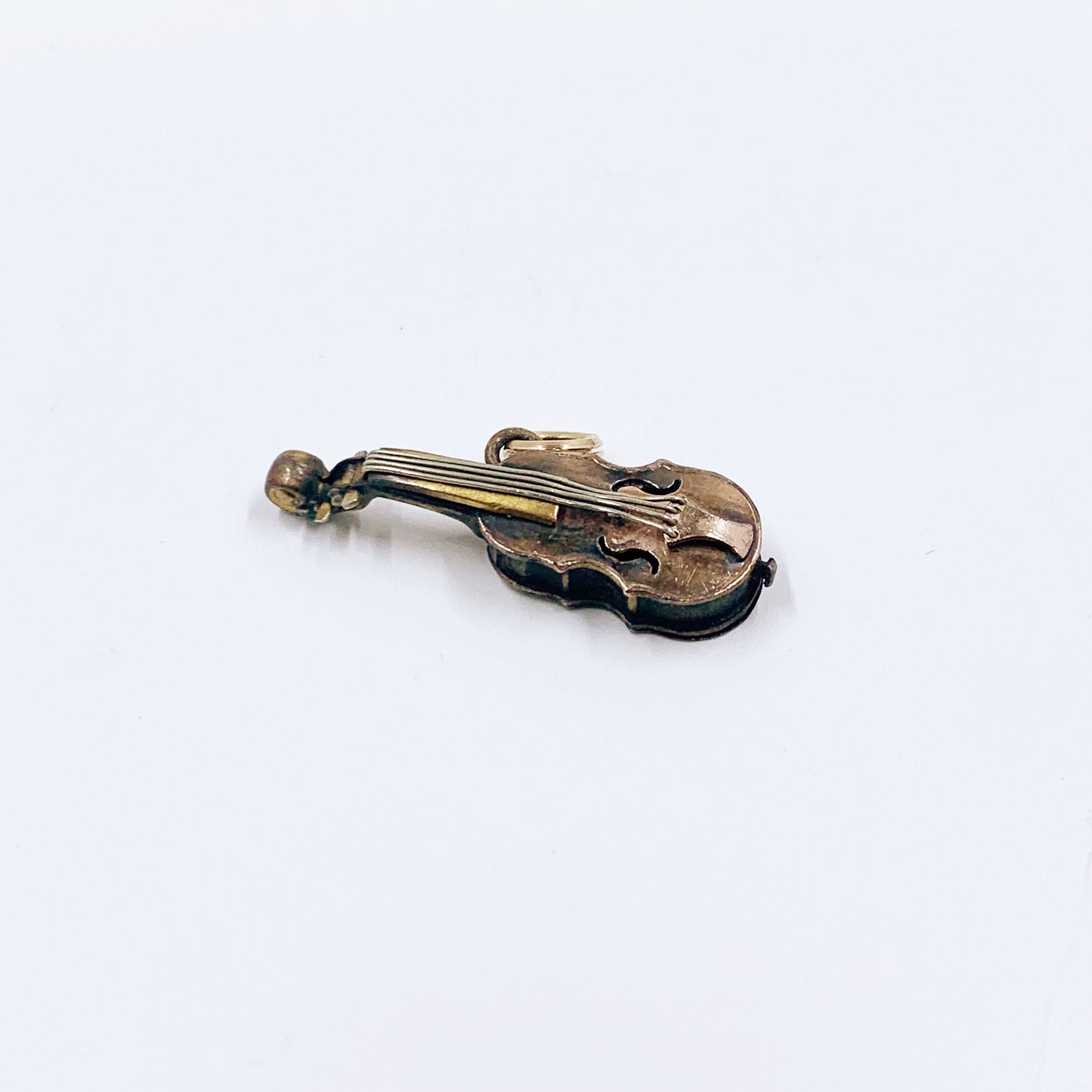 Vintage Gold Filled Cello Charm | Vintage Musical String Instrument Charm