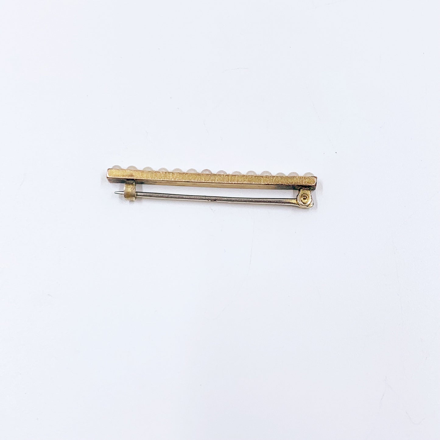 Vintage Gold Filled Seed Pearl Bar Pin | Vintage Pearl Brooch