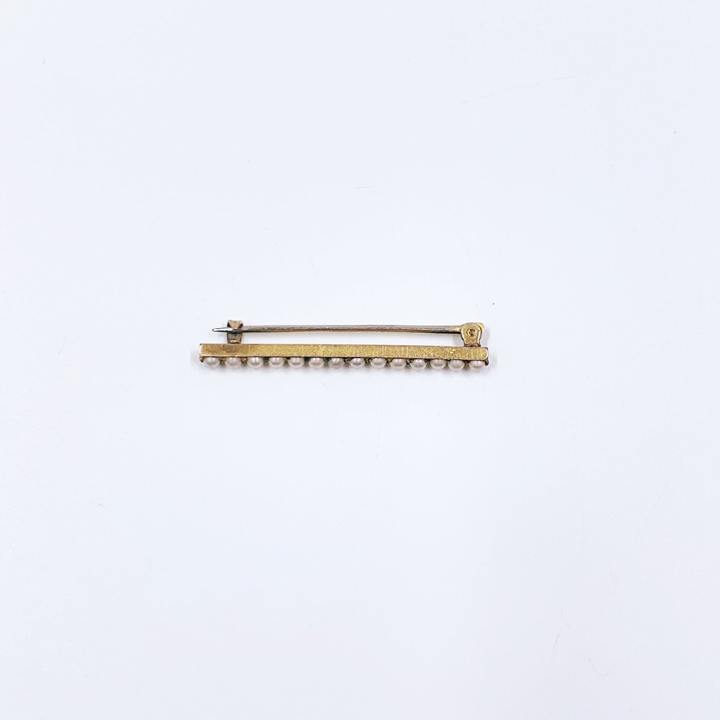 Vintage Gold Filled Seed Pearl Bar Pin | Vintage Pearl Brooch