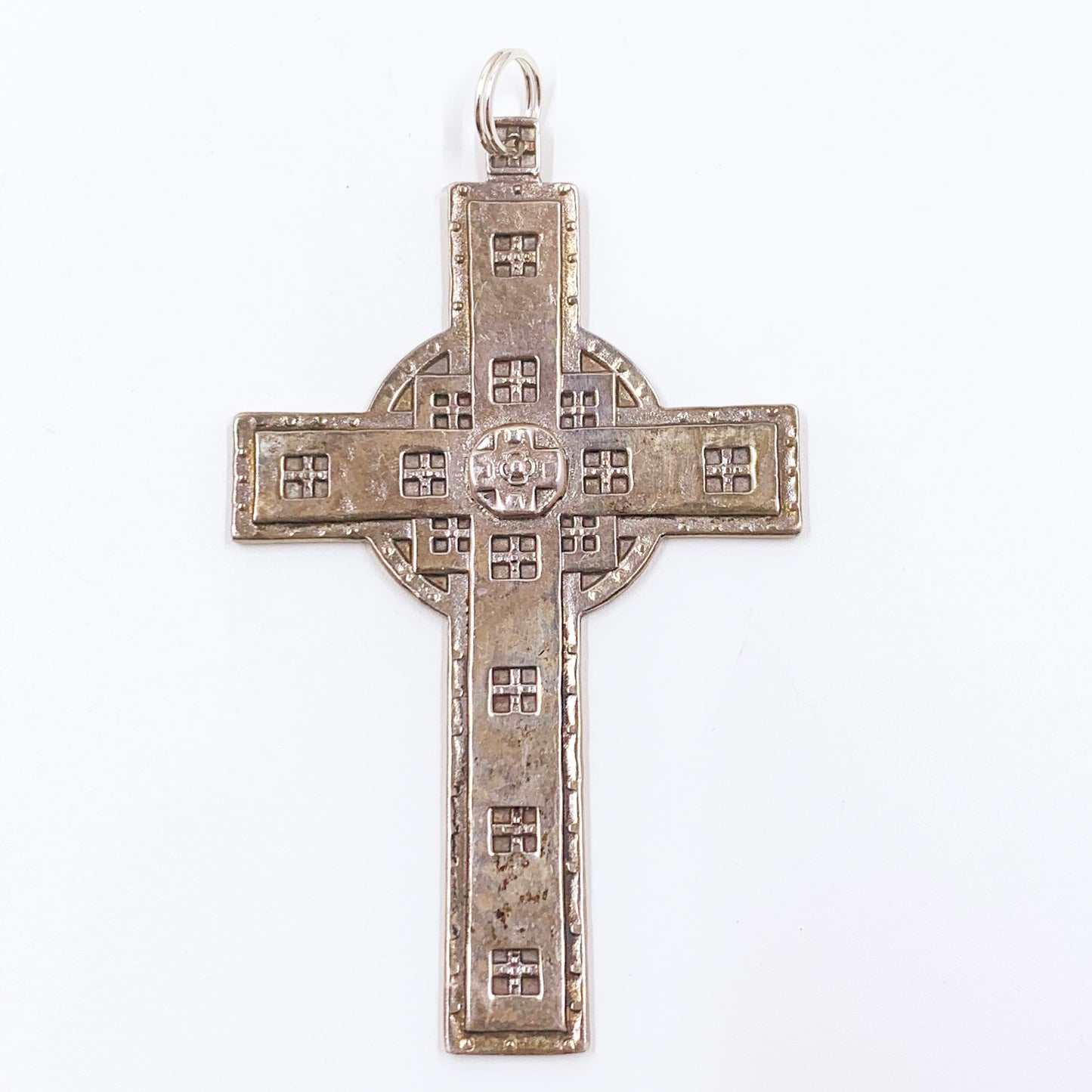 Sterling Silver Large Cross Pendant | Sterling Silver Crucifix Pendant | Sterling Christian Cross Gift