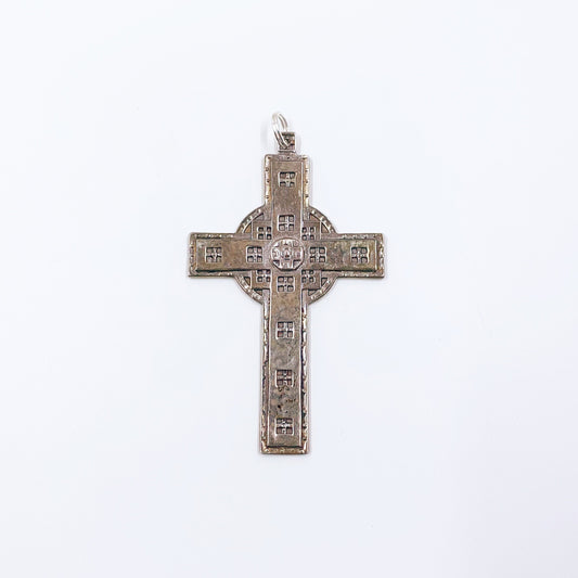 Sterling Silver Large Cross Pendant | Sterling Silver Crucifix Pendant | Sterling Christian Cross Gift