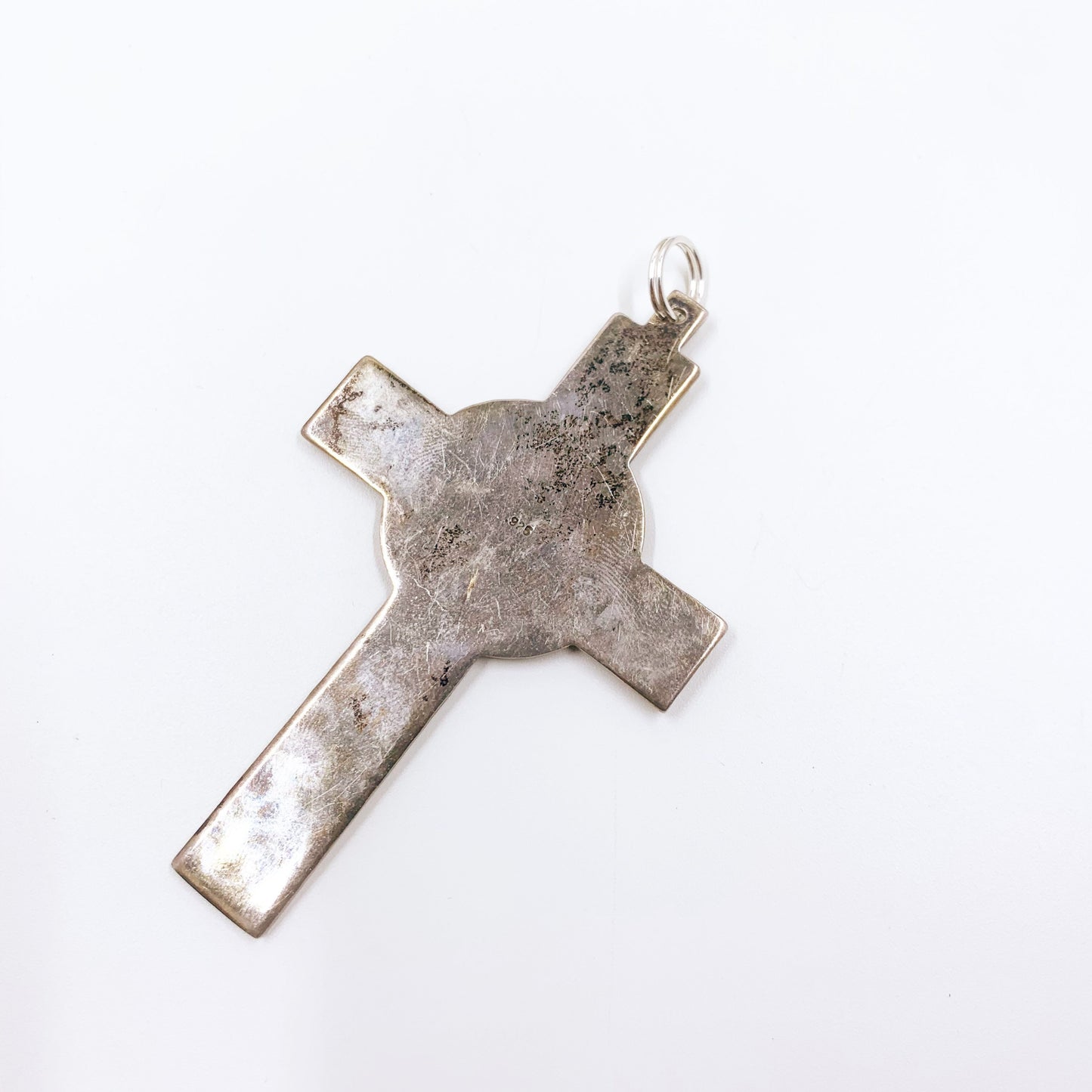 Sterling Silver Large Cross Pendant | Sterling Silver Crucifix Pendant | Sterling Christian Cross Gift