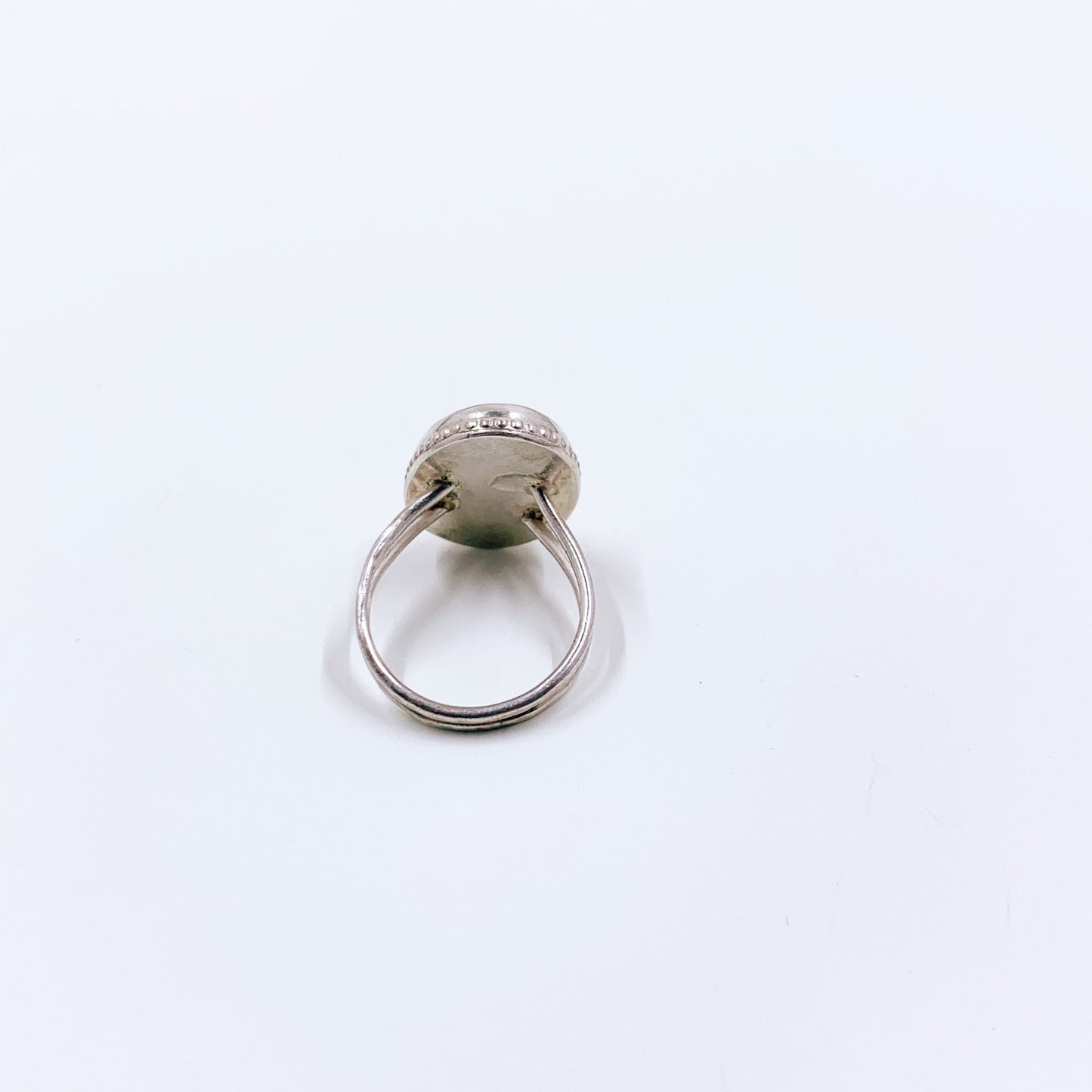 Modernist Silver Ocean Jasper Ring | Size 6 1/2 Ring