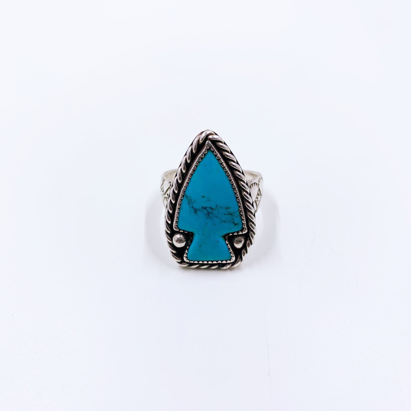 Vintage Turquoise Arrowhead Ring | Size 11 1/2 Ring