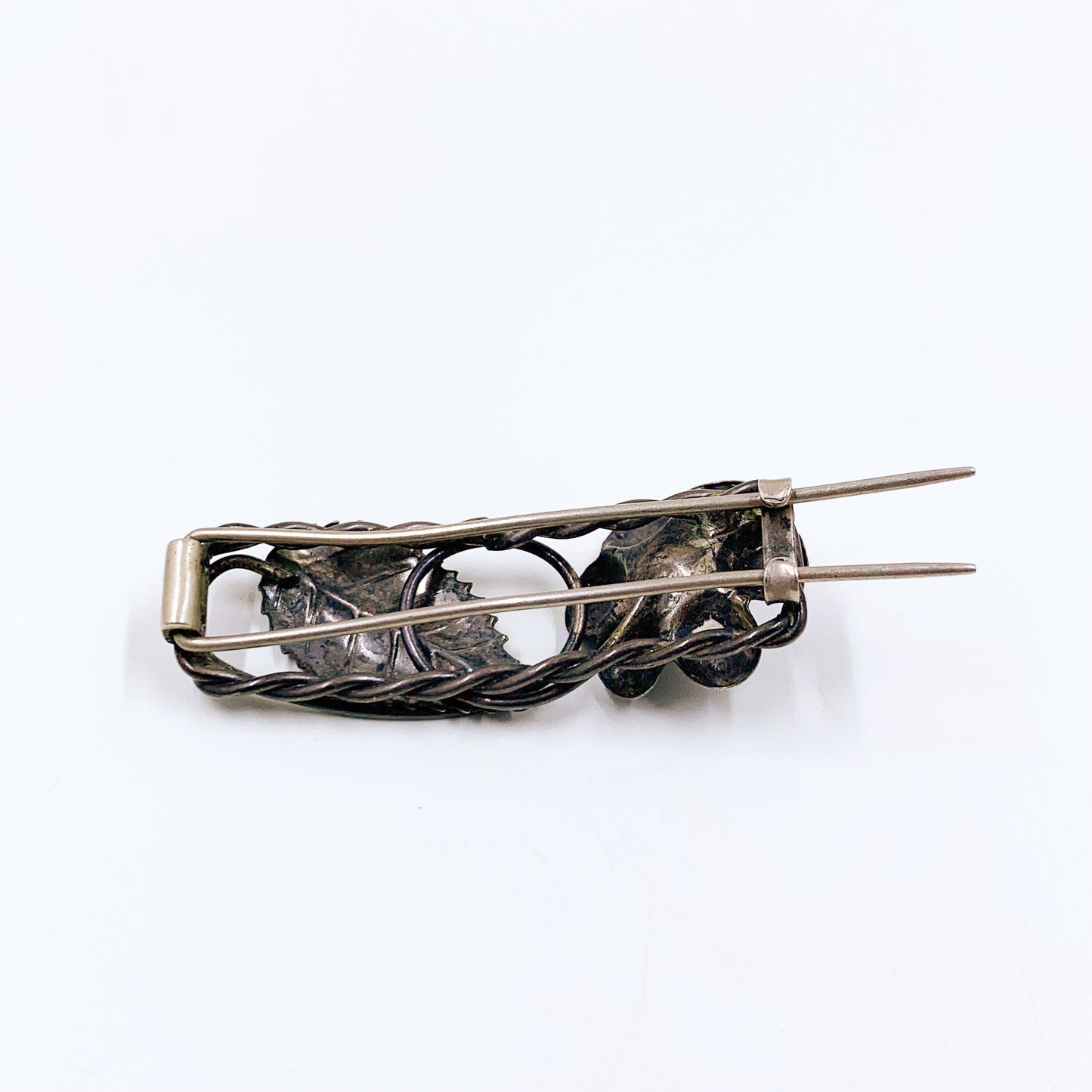 Vintage Sterling Silver Flower Barrette