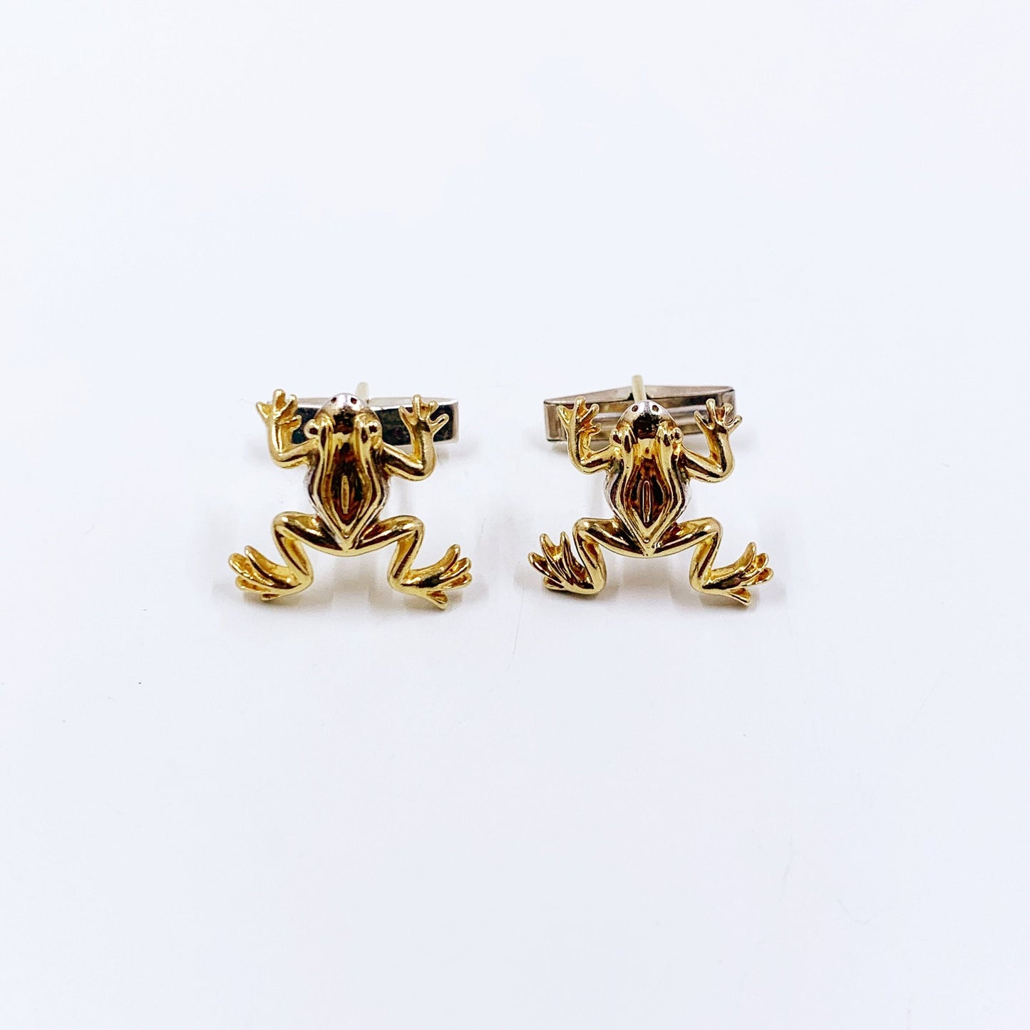 Vintage Sergio Bustamante Silver Frog Cufflinks | Sergio Bustamante Mexico Cuff Links