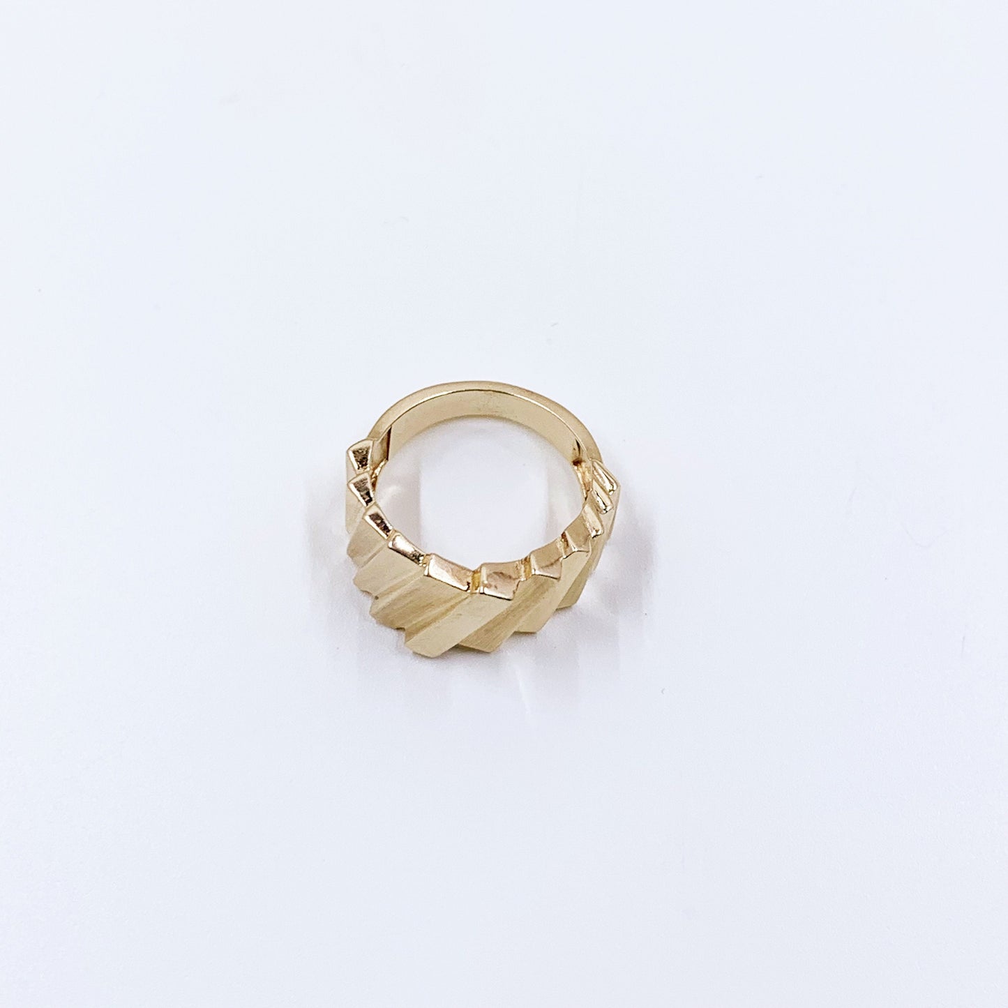 Vintage Michael Anthony 10K Gold Textured Ring | Vintage 10K Gold Ribbed Ring | Size 5 Ring