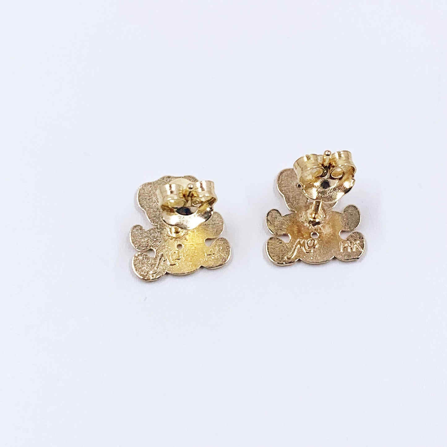Vintage Michael Anthony 14k Gold Teddy Bear Earrings