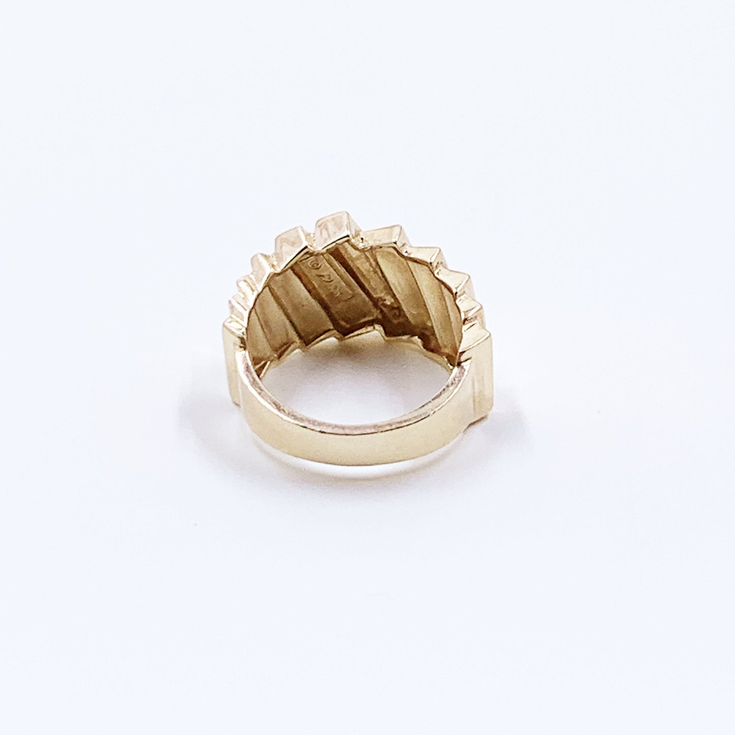 Vintage Michael Anthony 10K Gold Textured Ring | Vintage 10K Gold Ribbed Ring | Size 5 Ring