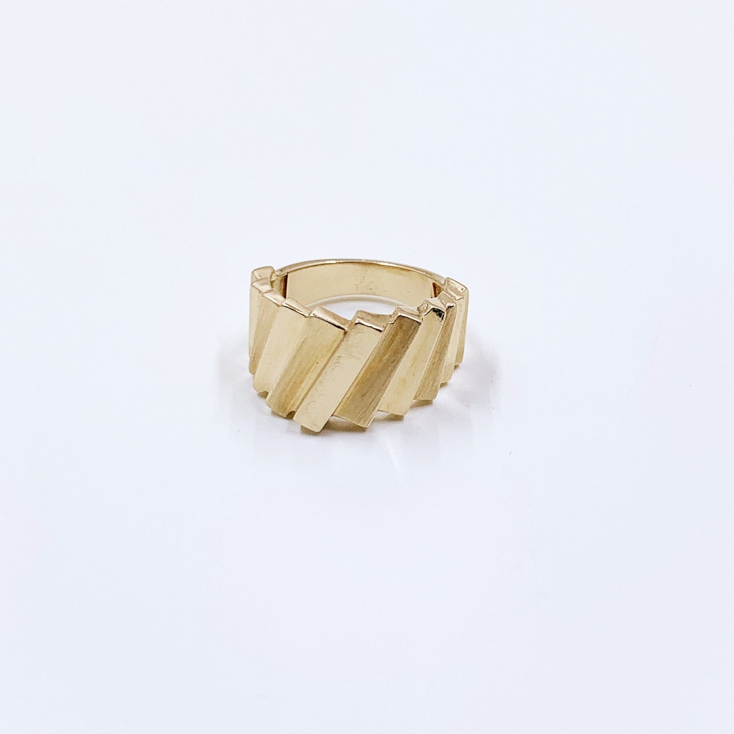 Vintage Michael Anthony 10K Gold Textured Ring | Vintage 10K Gold Ribbed Ring | Size 5 Ring