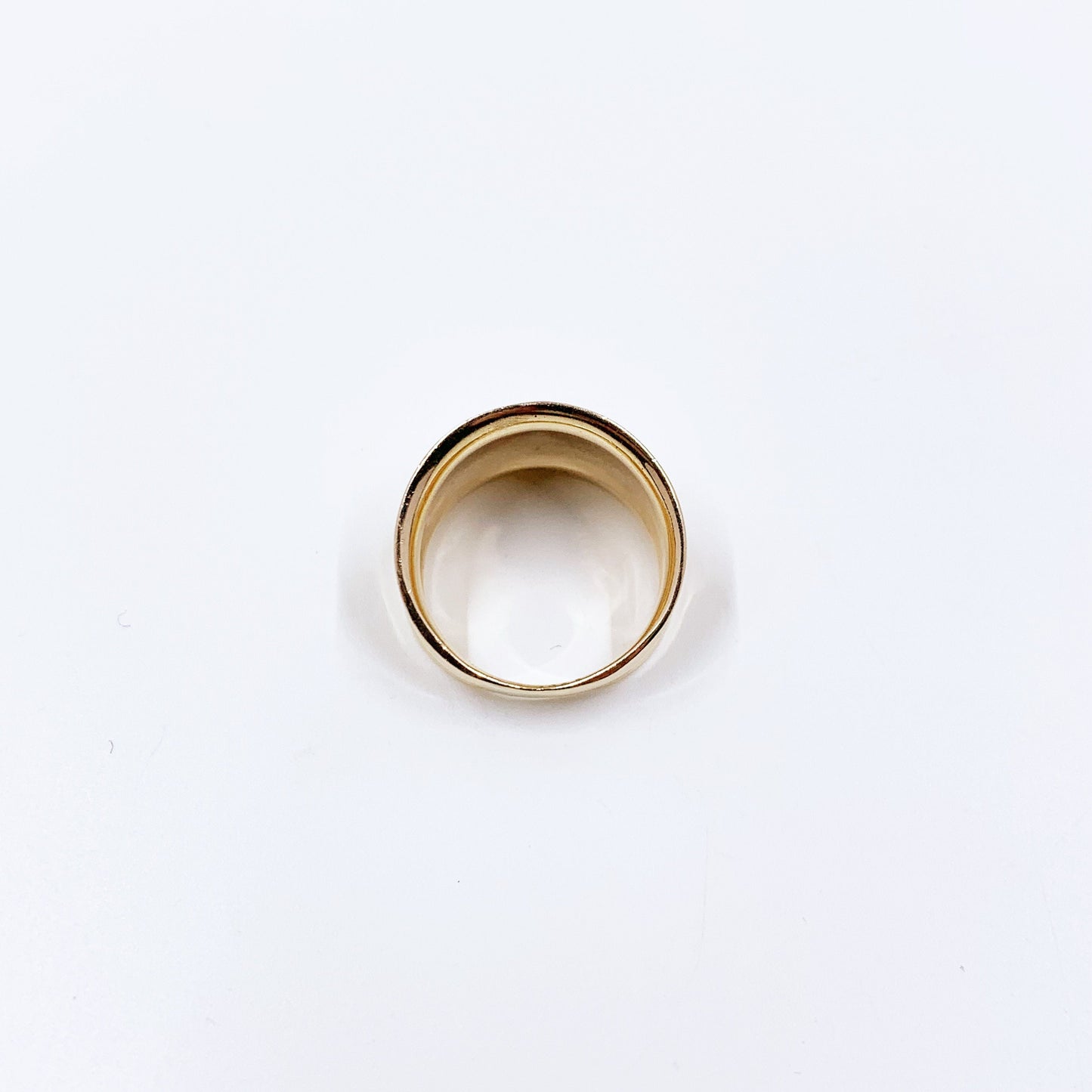 Vintage 10K Gold Cigar Ring | Magic-Glo 10k Gold Domed Ring | Modernist Gold Domed Ring | Size 6 3/4 Ring