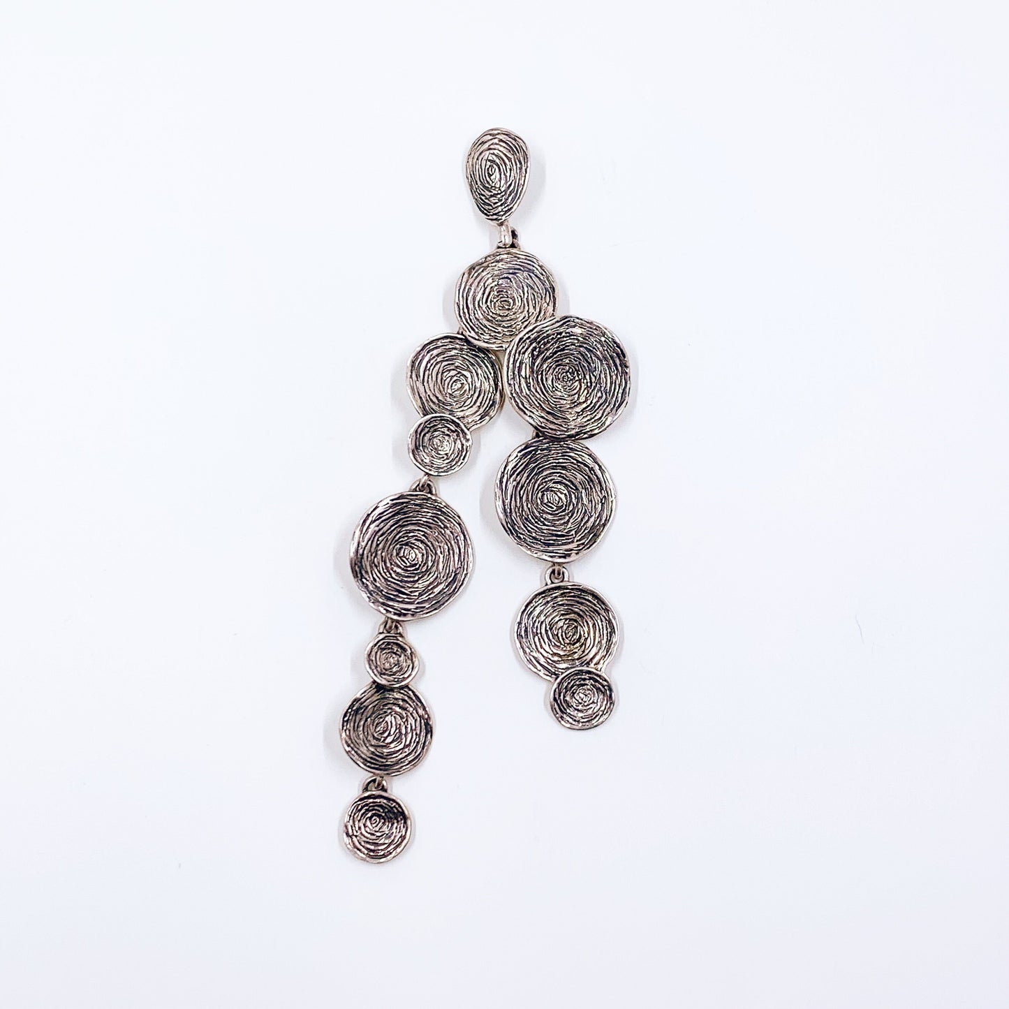 Vintage Hagit Gorali Modernist Circle Pendant | Modernist Articulated Silver Pendant | Israeli Designer Pendant