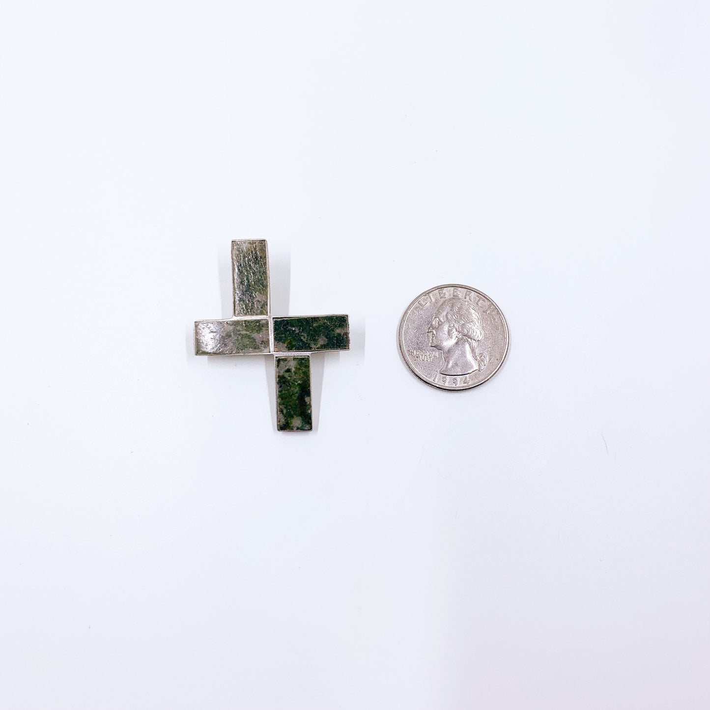 Vintage Connemara Marble Cross Brooch | Connemara St Brigid's Cross Brooch