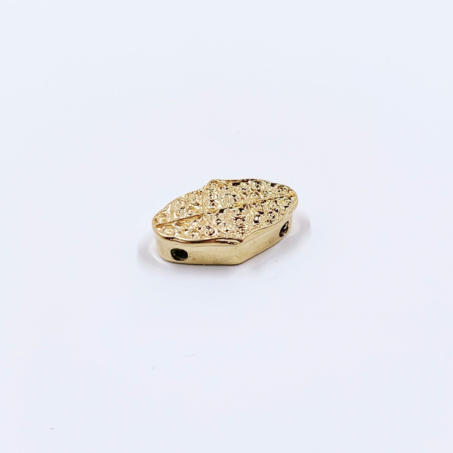 Estate 14k Etruscan Style Slide Charm by Richard Glatter | 14k Gold Slide Charm for Bracelet