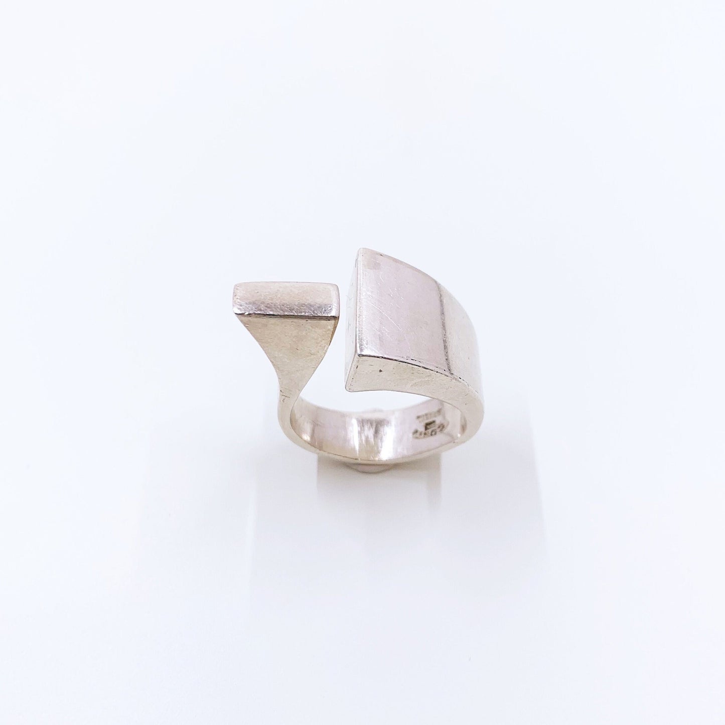 Vintage Silver Brazilian Modernist Ring | Large Sculptural Silver Ring | Size 9 1/4 Ring