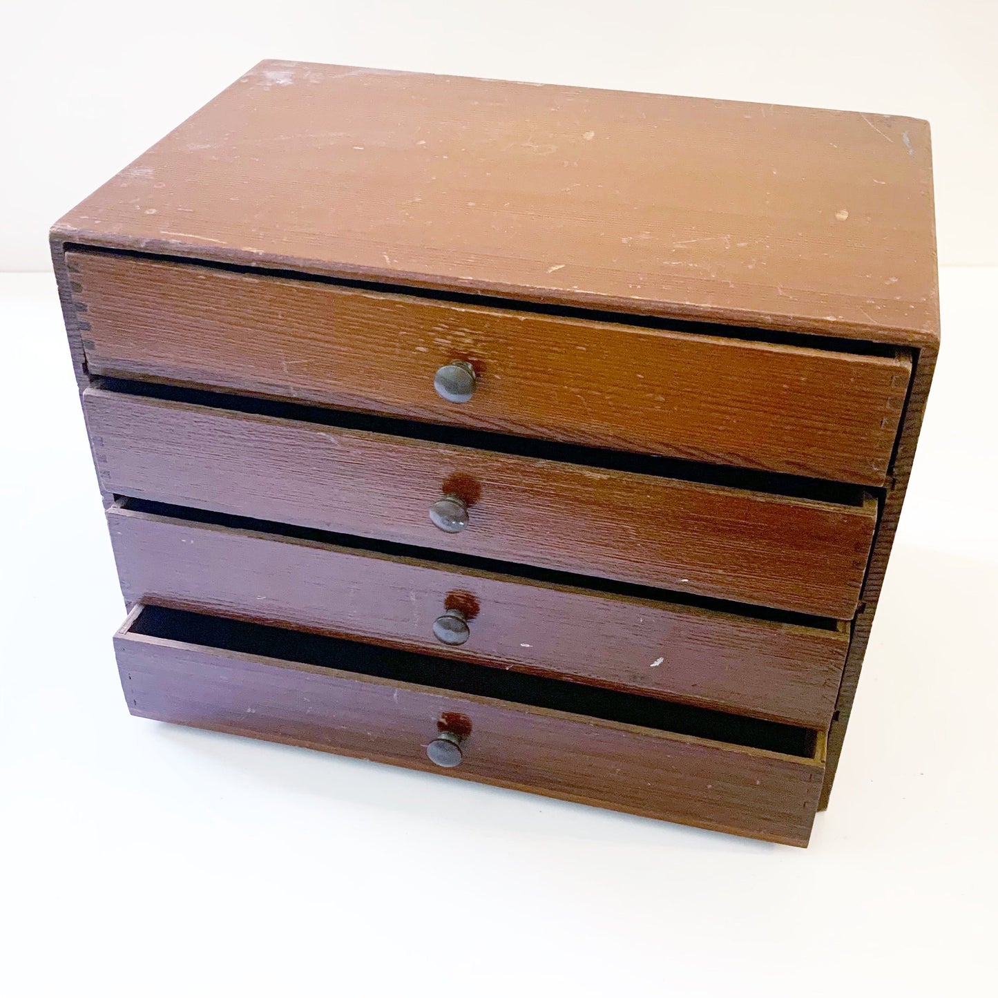 Vintage House of Delmage Cigar 4 Drawer Wood Cabinet | Vintage Cigar Wood Box | Storage Decor