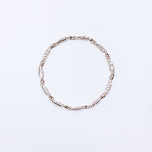 Vintage Sterling Twist Wire Bangle Bracelet | Sterling Textured Bangle Bracelet