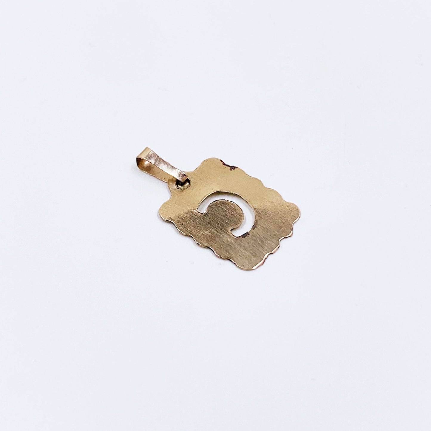 Vintage 10K Letter C Charm | 10K Yellow Gold Initial C Charm