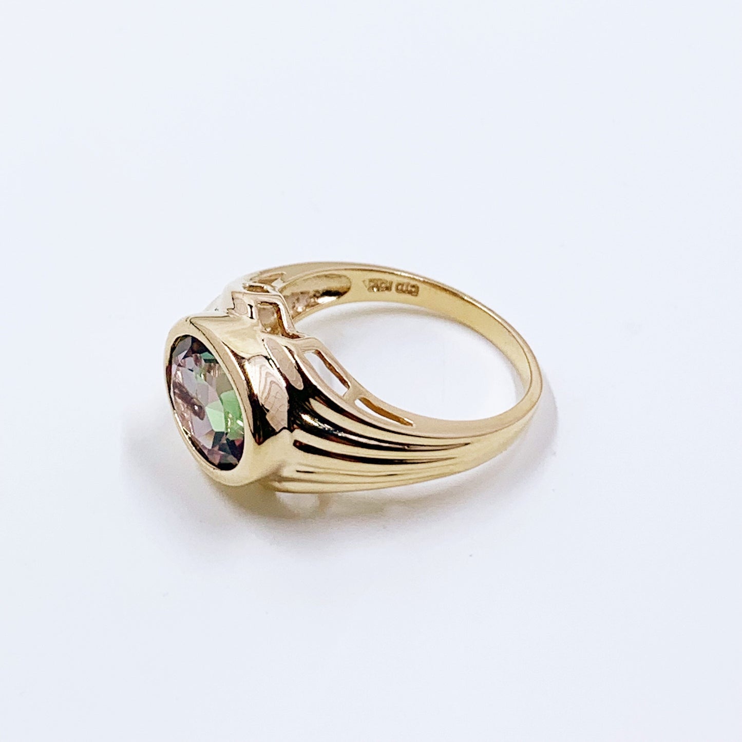 Estate 10k Gold Mystic Topaz Ring | Size 6 Ring