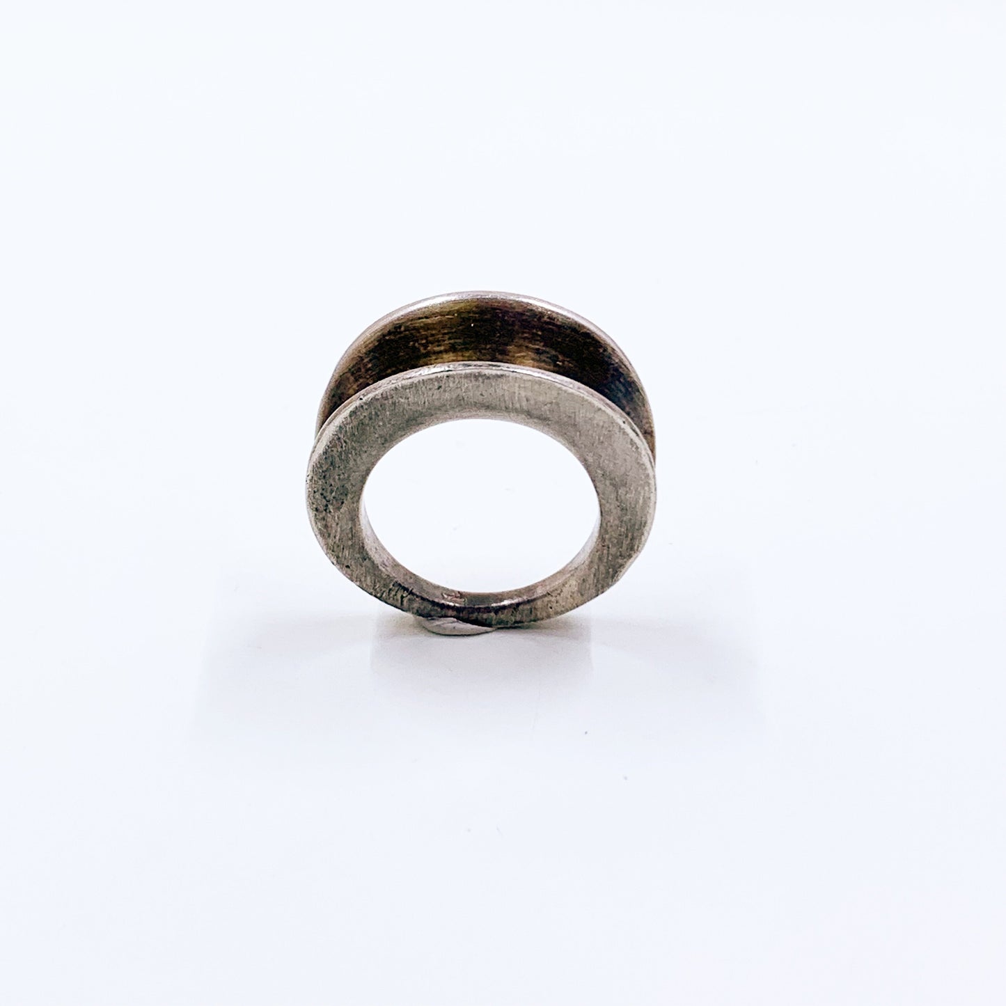 Vintage Modernist Sculptural Silver Ring | Size 7 Ring