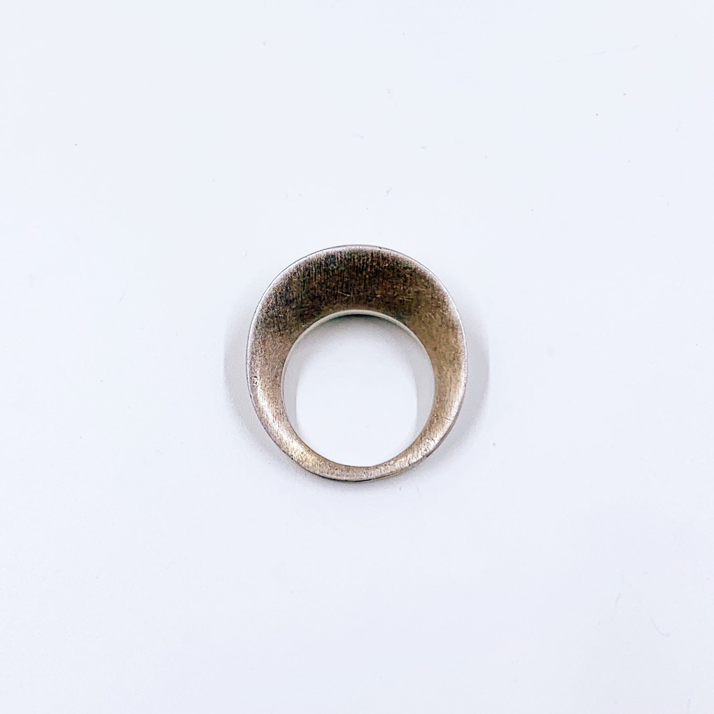 Vintage Modernist Sculptural Silver Ring | Size 7 Ring