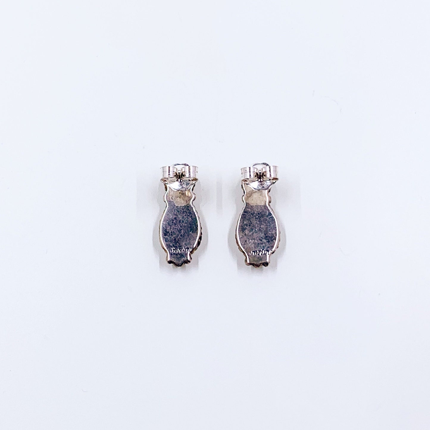 Sterling Multi Stone Inlay Stud Earrings | Southwest Style Inlay Earrings