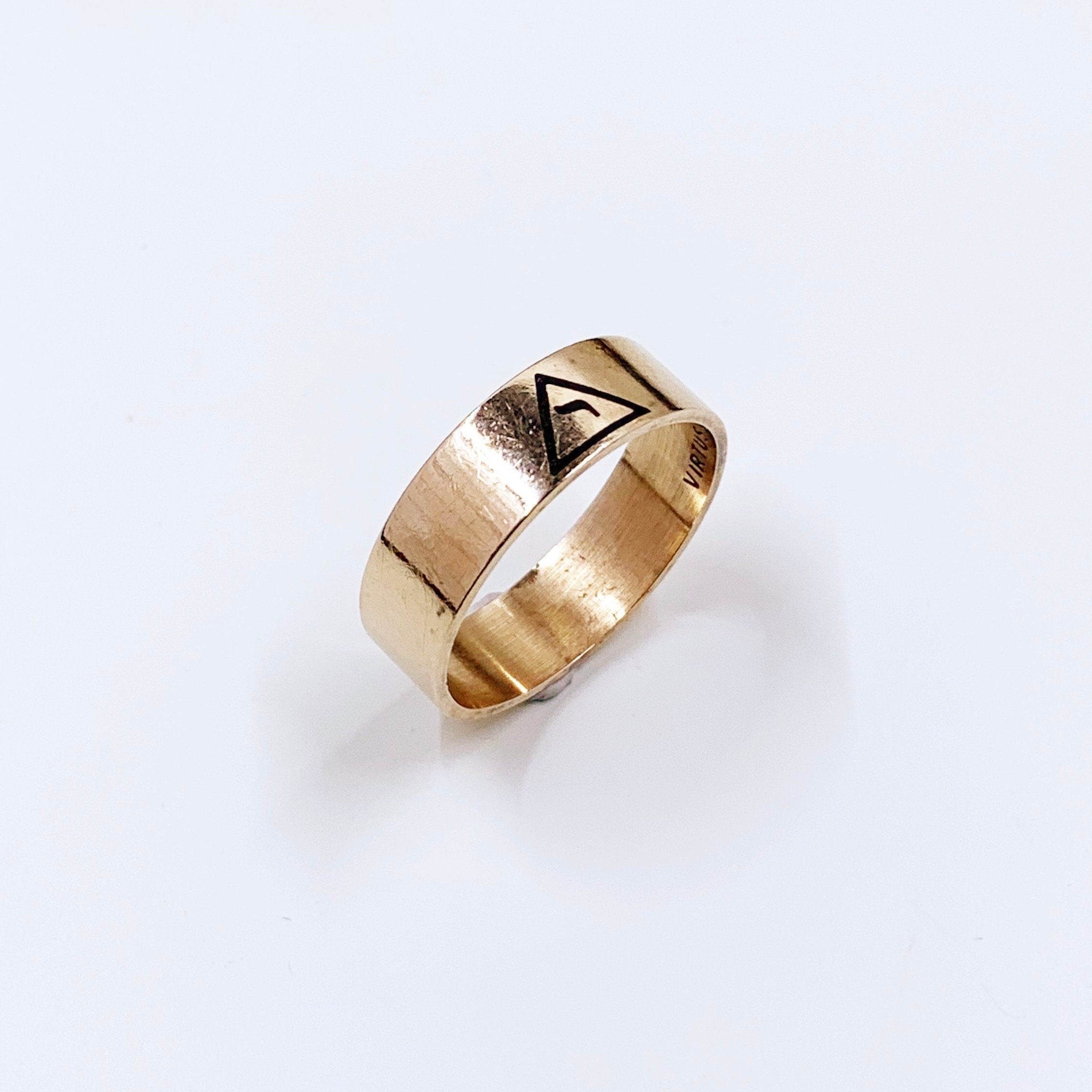 14th degree Scottish rite free mason 10k gold fashion ring